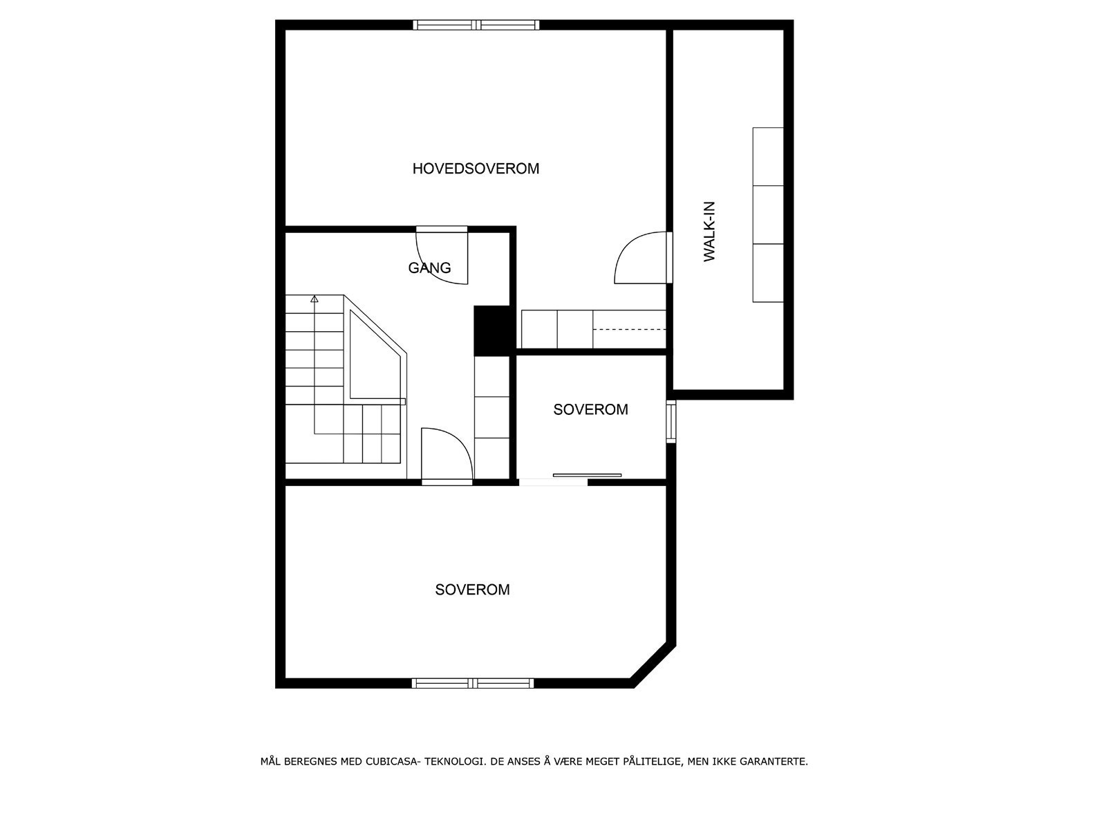 Plantegning loftsetasje. Galleribilde