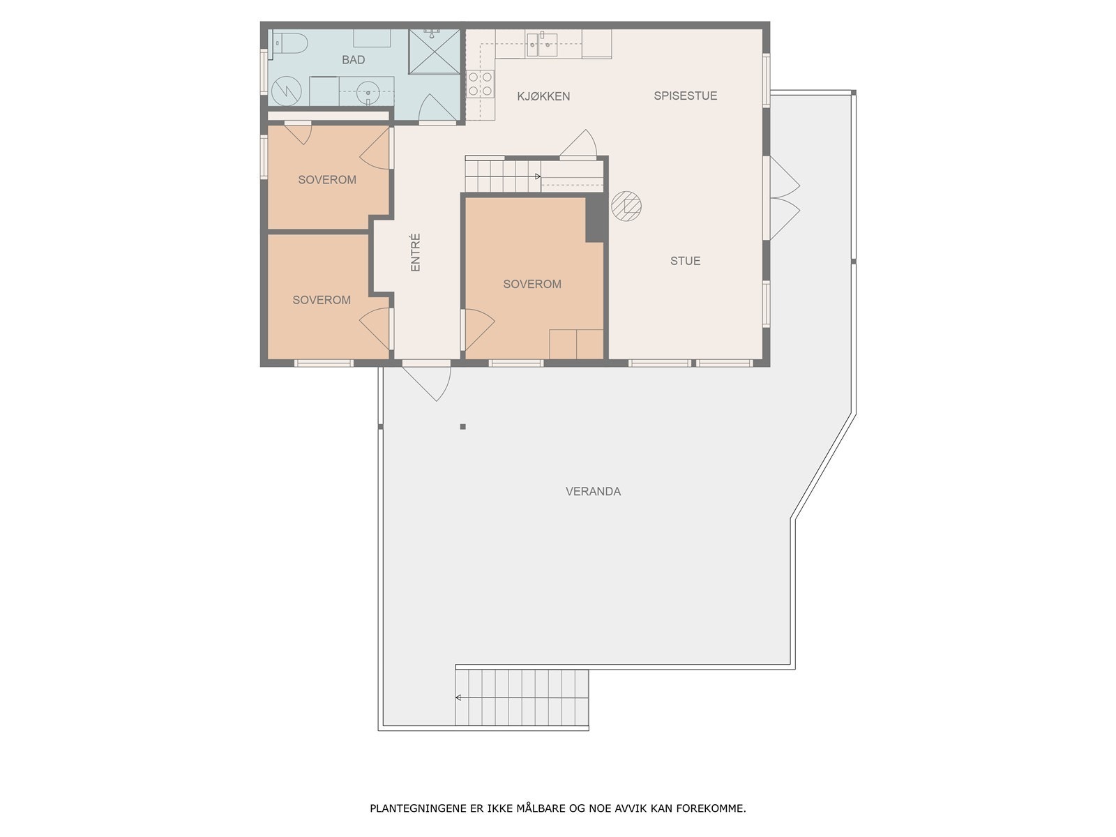 Plantegning hovedetasjen. Galleribilde