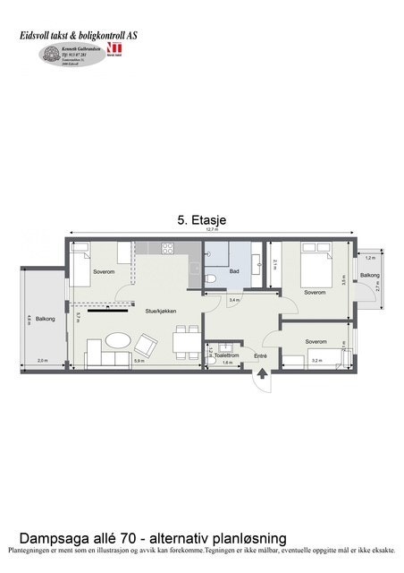 Alternativ planløsning Galleribilde