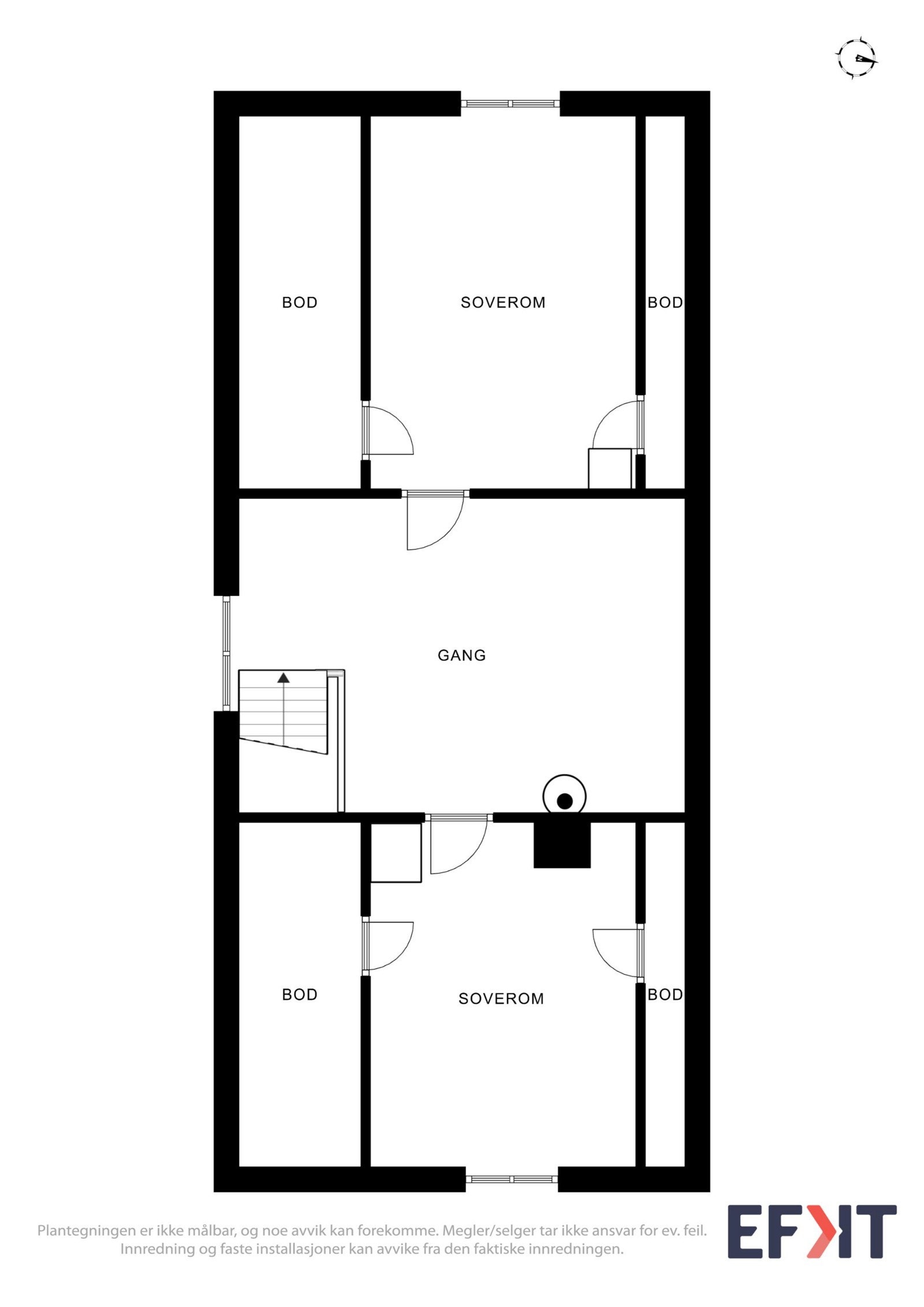 Planskisse 2. etg. våningshus Galleribilde