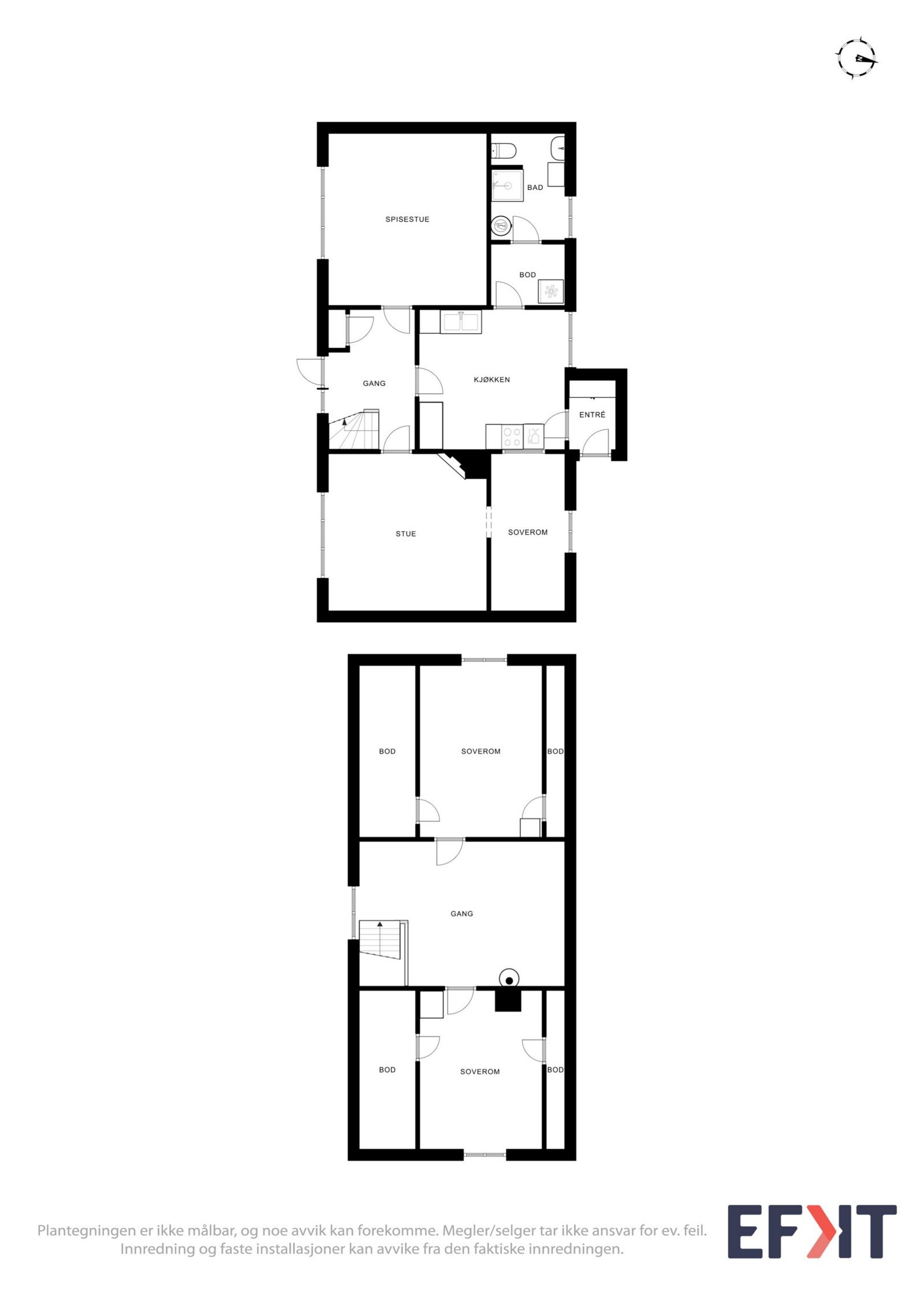 Planskisse våningshus Galleribilde