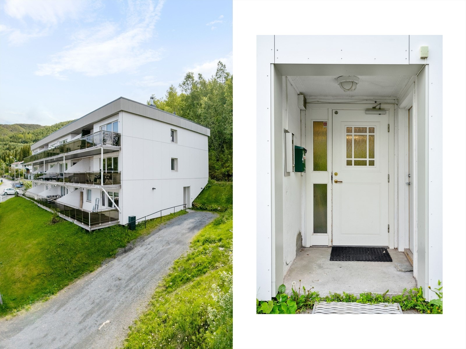 Felles entré, leiligheten ligger i 2.etasje Galleribilde