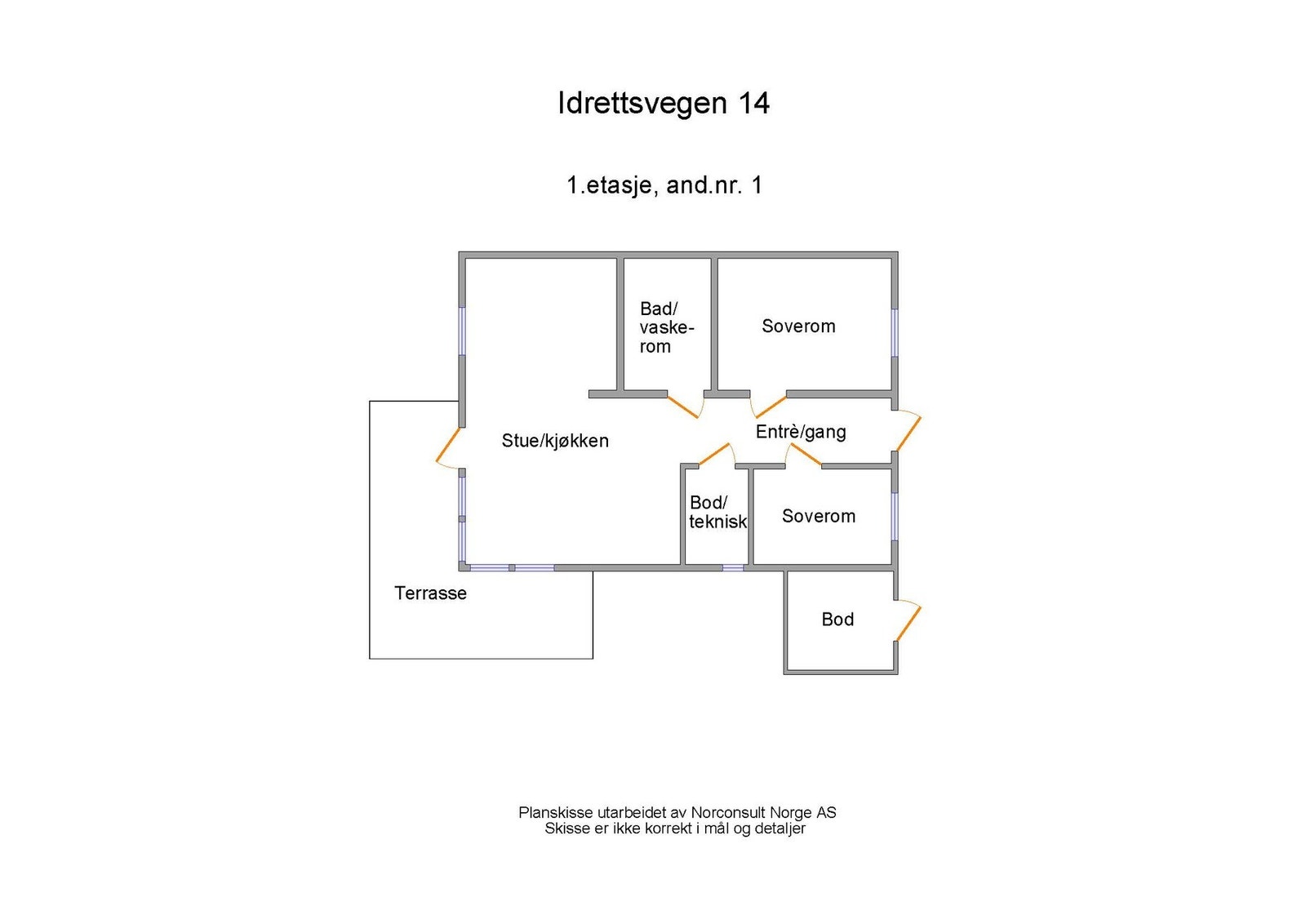 Planskisse - 1.etasje Galleribilde