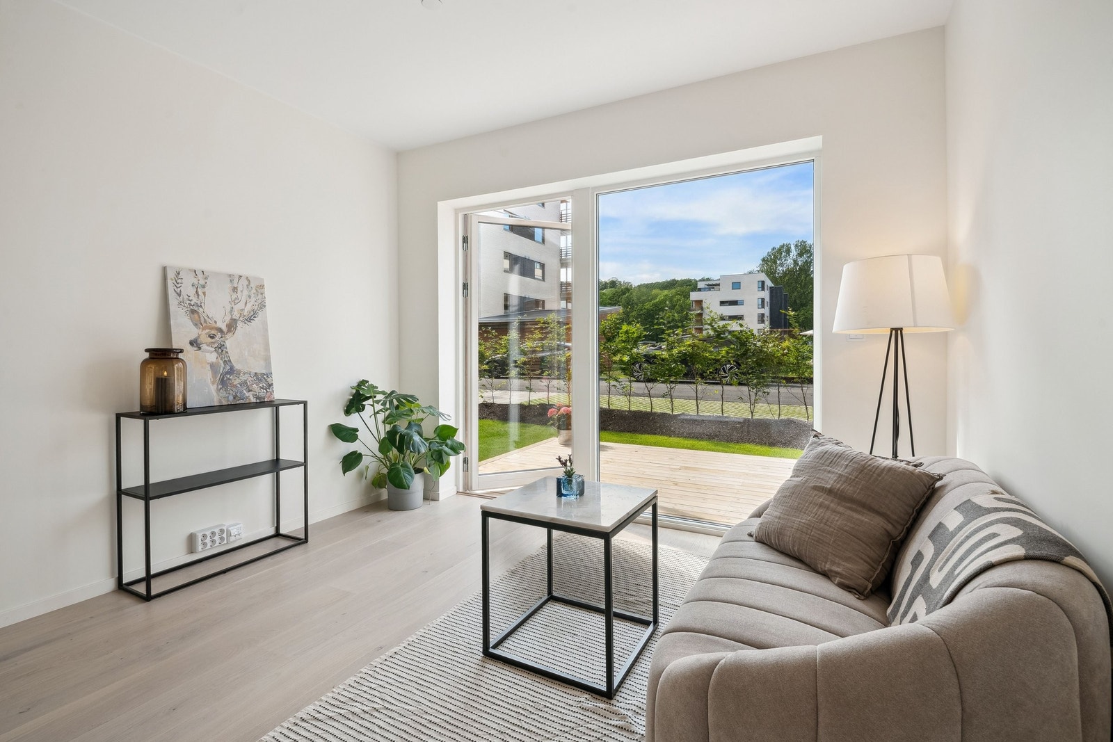 Boligen har energimerke B som kvalifiserer for grønt boliglån. Galleribilde