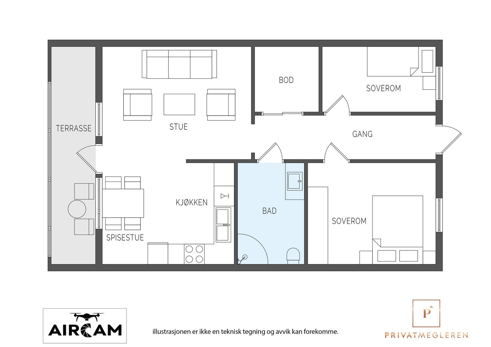 Plantegning illustrasjon Galleribilde