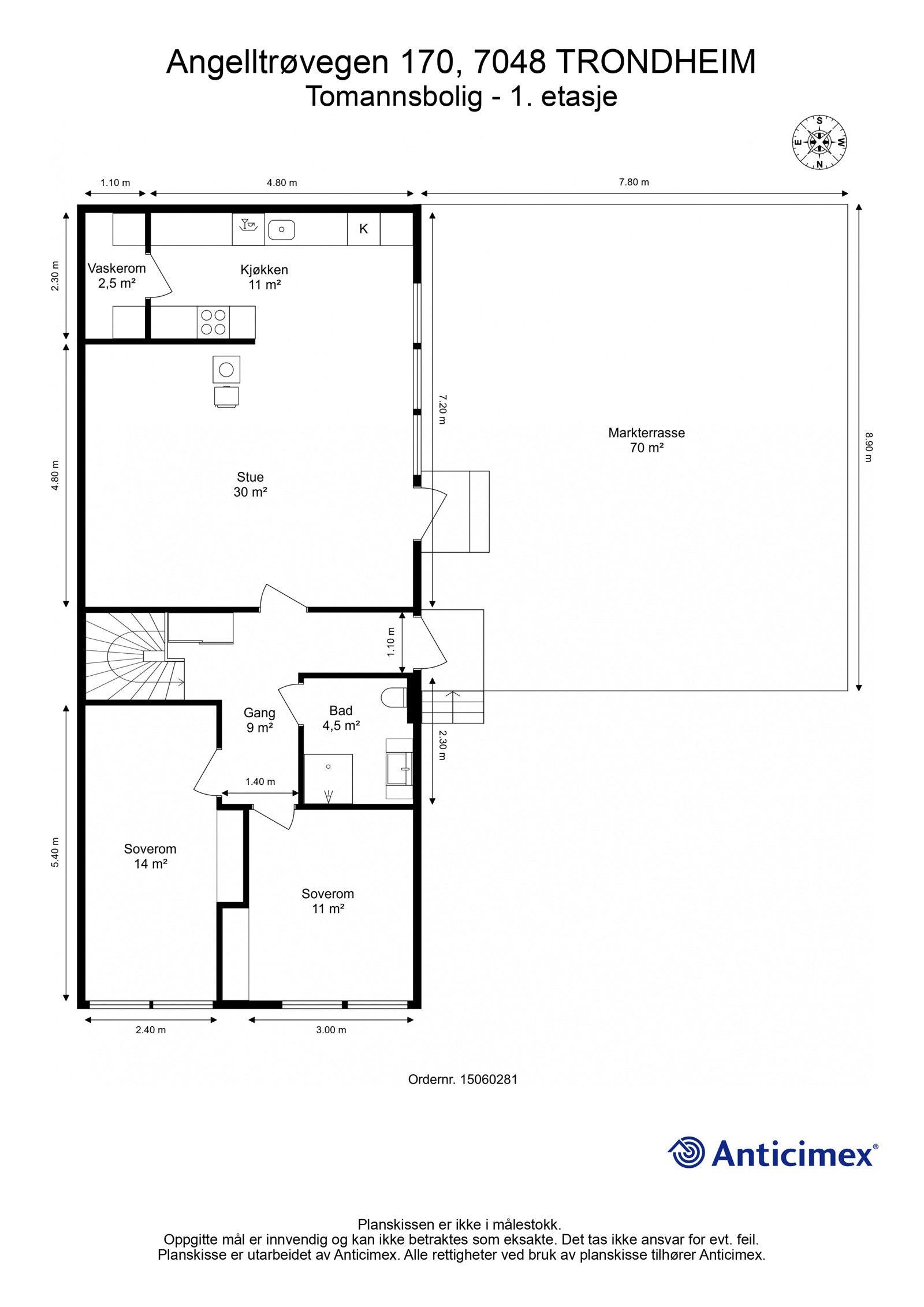 Plantegning 1 etasje Galleribilde