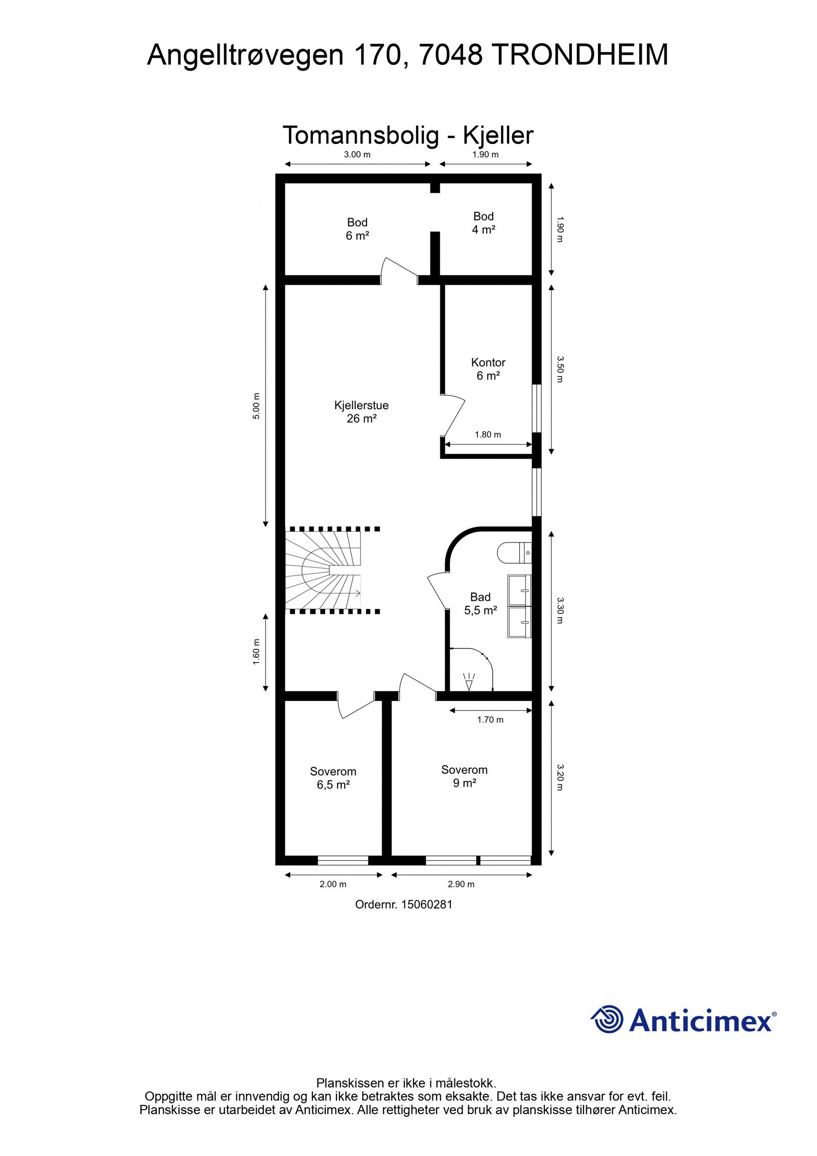 Plantegning kjeller Galleribilde