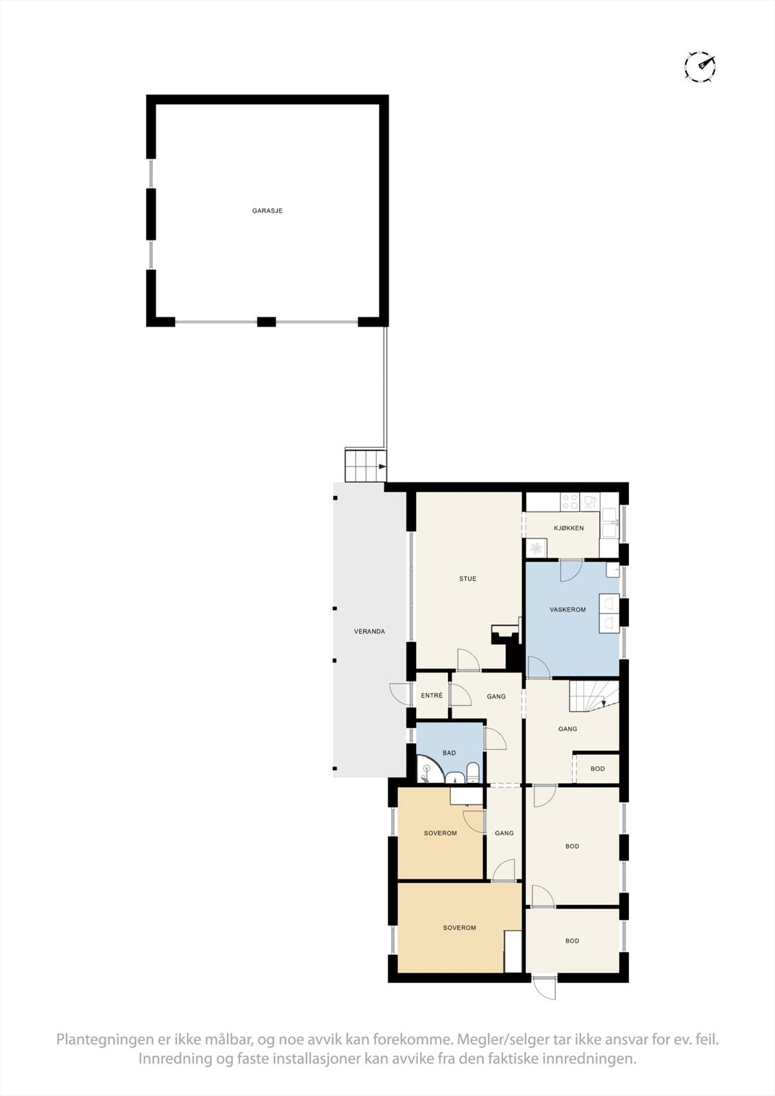 Plantegning underetasjen. Galleribilde