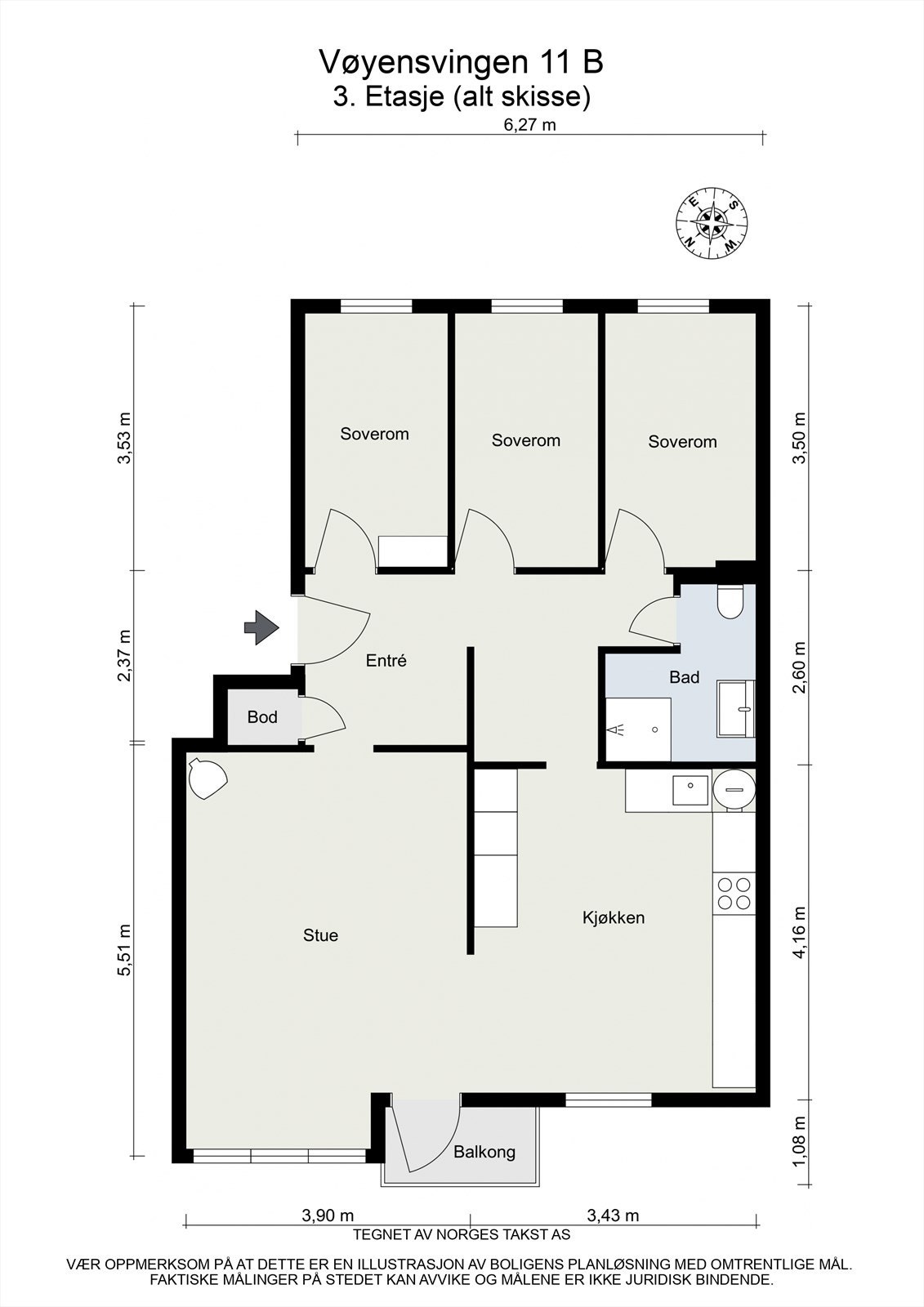 Alternativ planløsning. Galleribilde