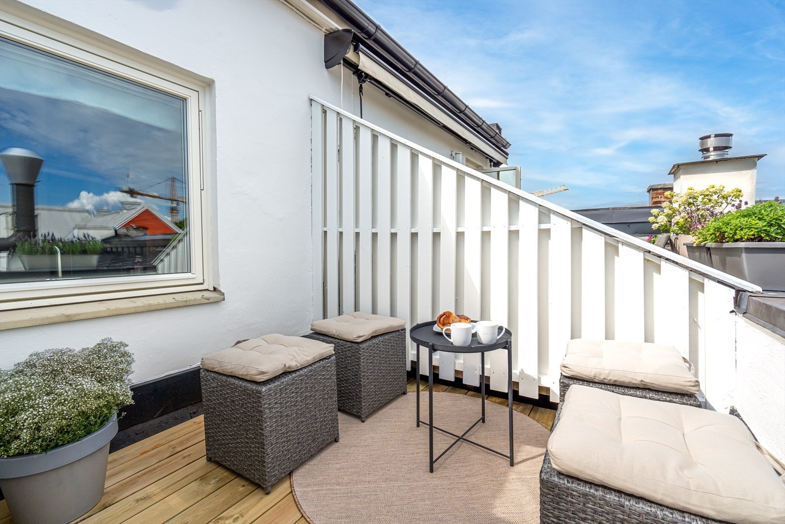 Det er i tillegg plass til en annen sone på denne takterrassen. Galleribilde