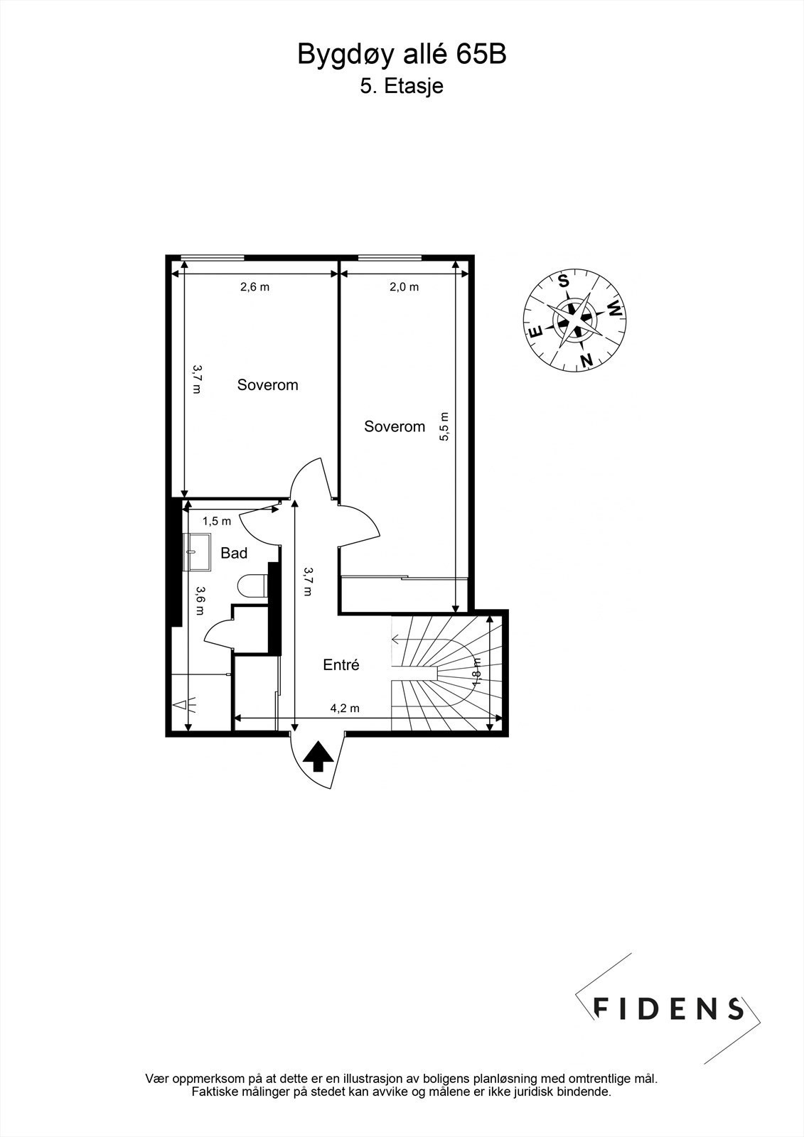Plantegning 5. etasje. Galleribilde
