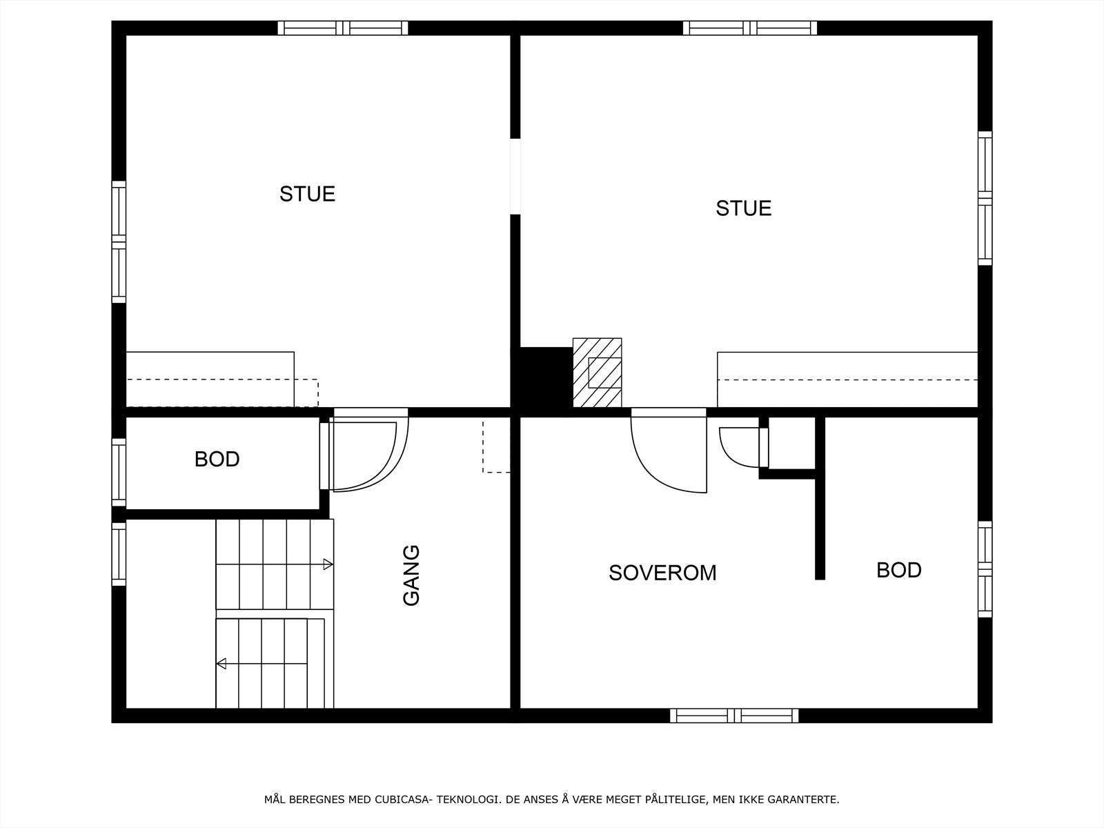 Plantegning 2 etasje kårbolig Galleribilde