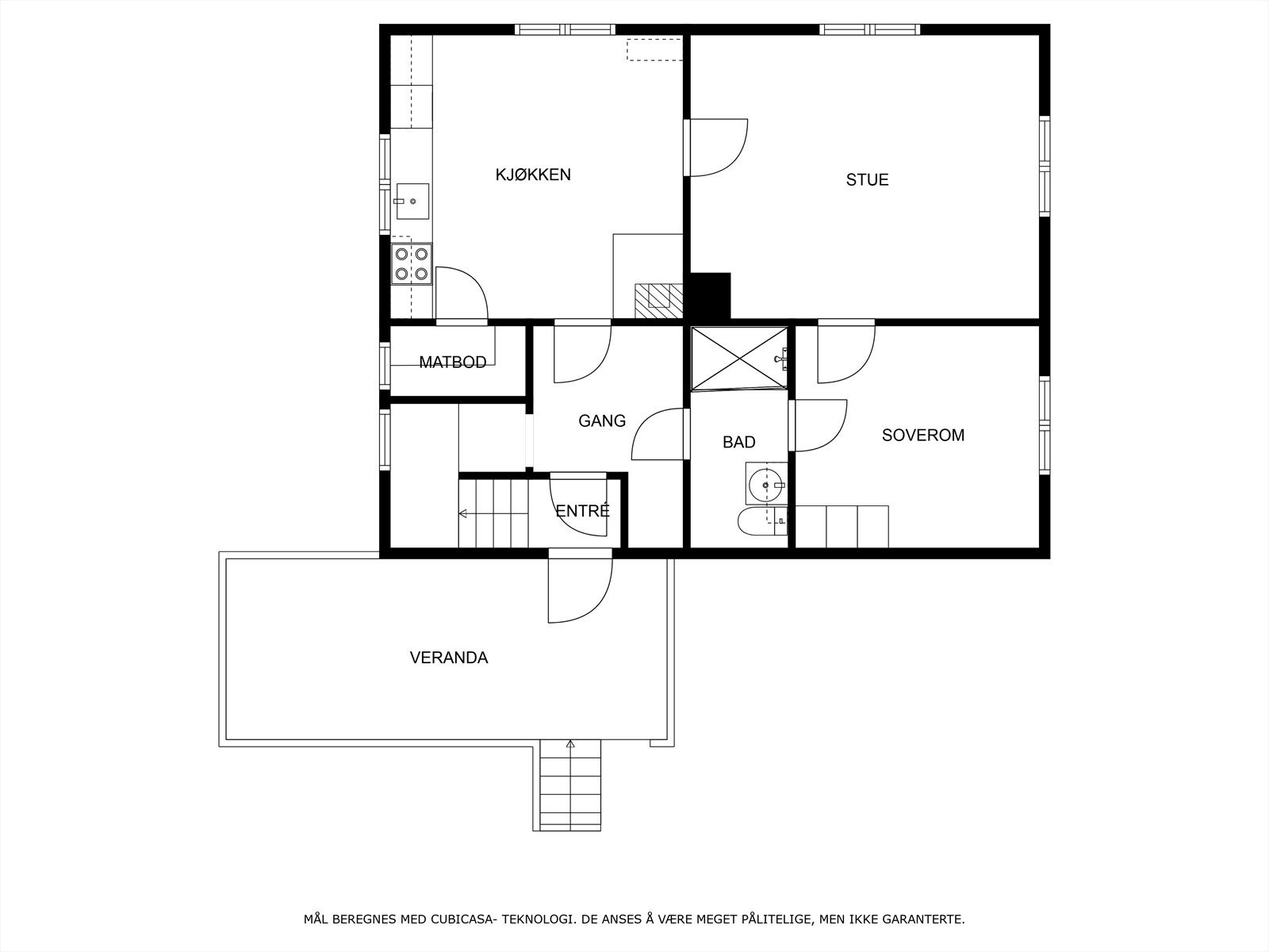 Plantegning 1 etasje kårbolig Galleribilde