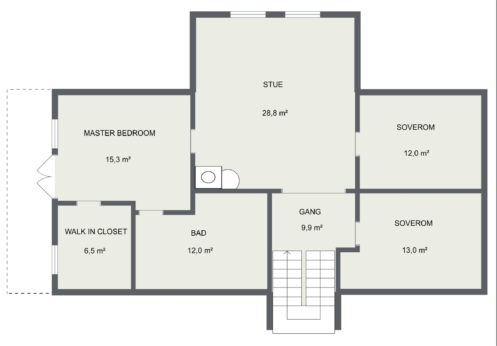 Plantegning 2. etasje. Galleribilde