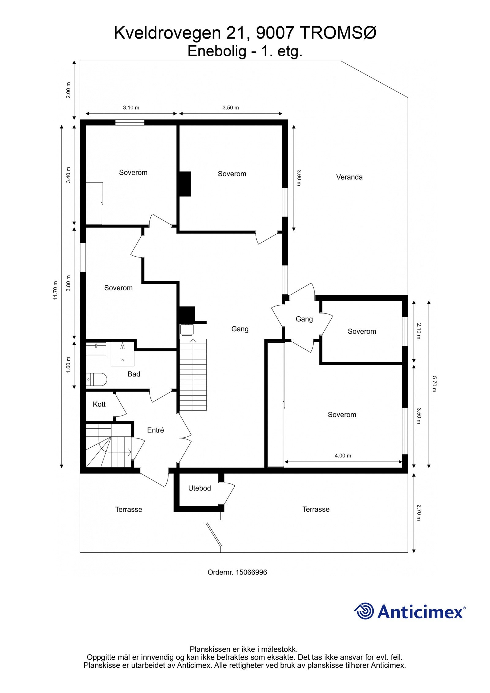 Plantegning 1. etasje Galleribilde