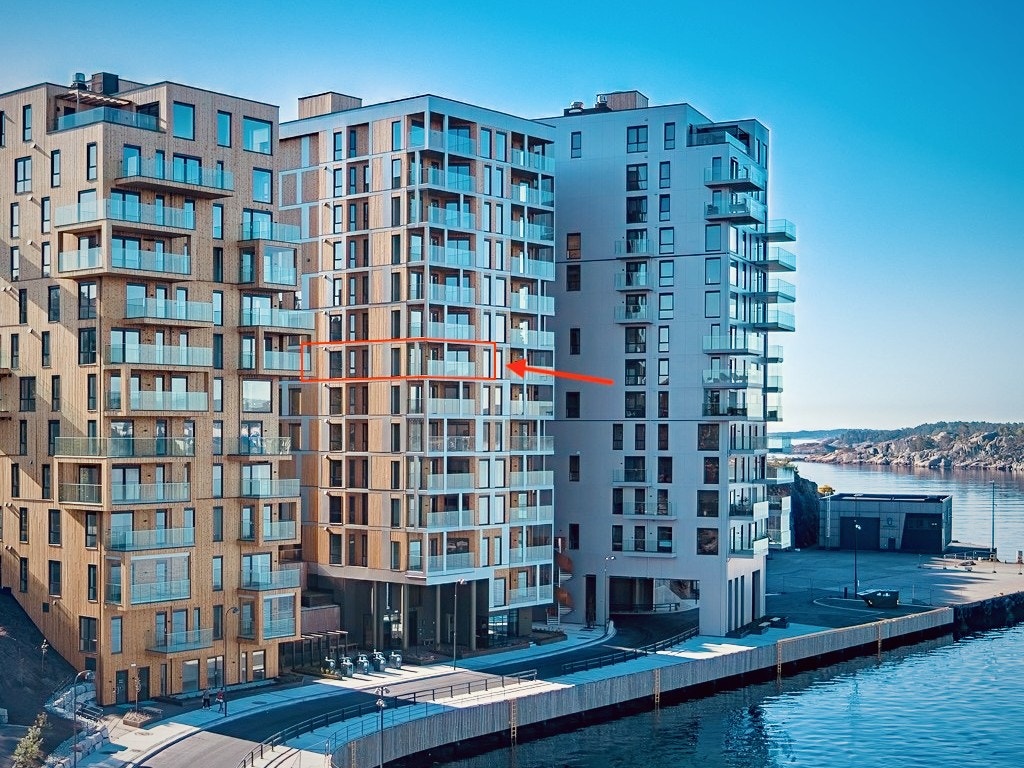 Velkommen til Sjølystveien 115 – Lys og moderne leilighet i 8. etasje – med heis, balkong og spektakulær utsikt. Galleribilde