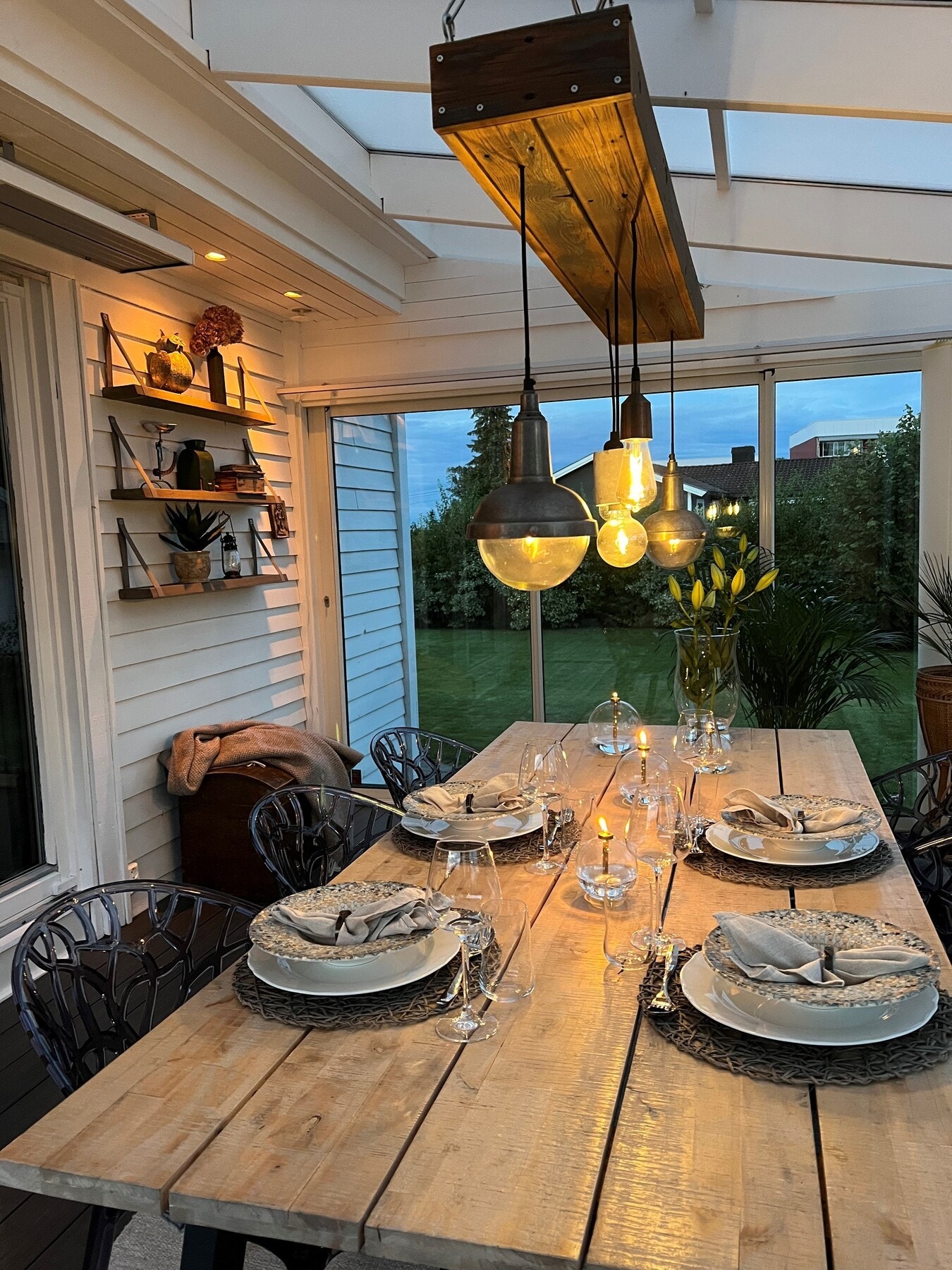 Kveldsstemning i vinterhagen Galleribilde