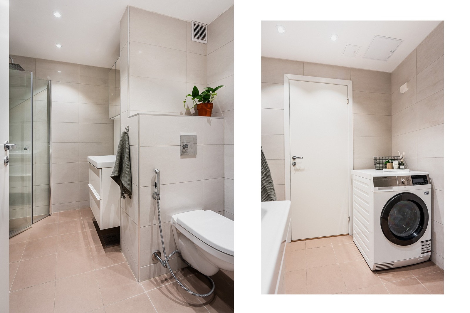 Badet ble pusset opp i 2016, og fremstår som moderne og delikat Galleribilde