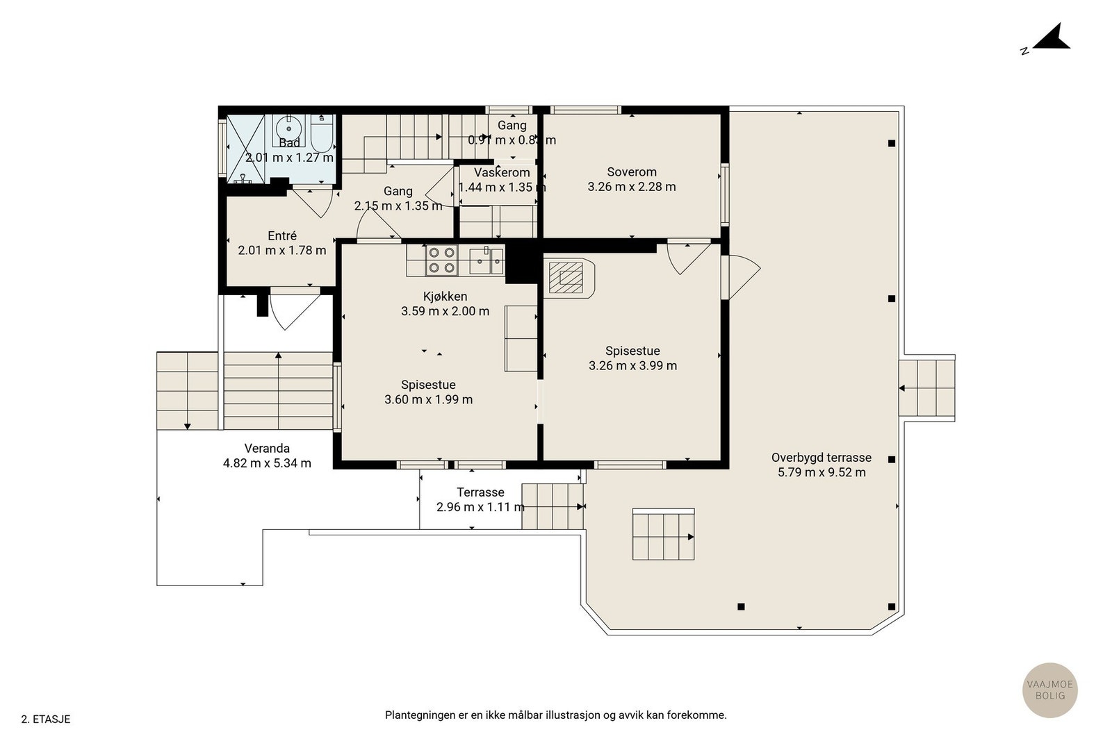 Gjør deg kjent med plantegningen til hovedetasjen Galleribilde