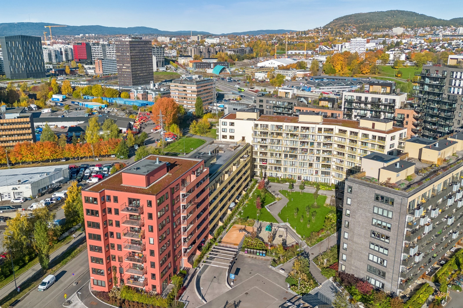 Dronebilde av adressen Selma Ellefsens vei 9 Galleribilde