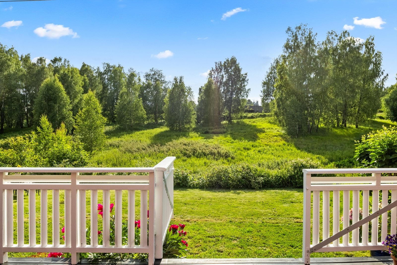 Her kan du nye solrike sommerdager til flott utsyn mot grøntområder og ingen innsyn Galleribilde