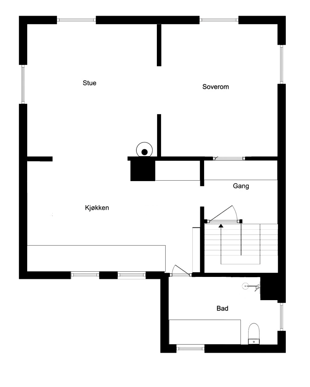 Planskisse 2. etasje. Galleribilde