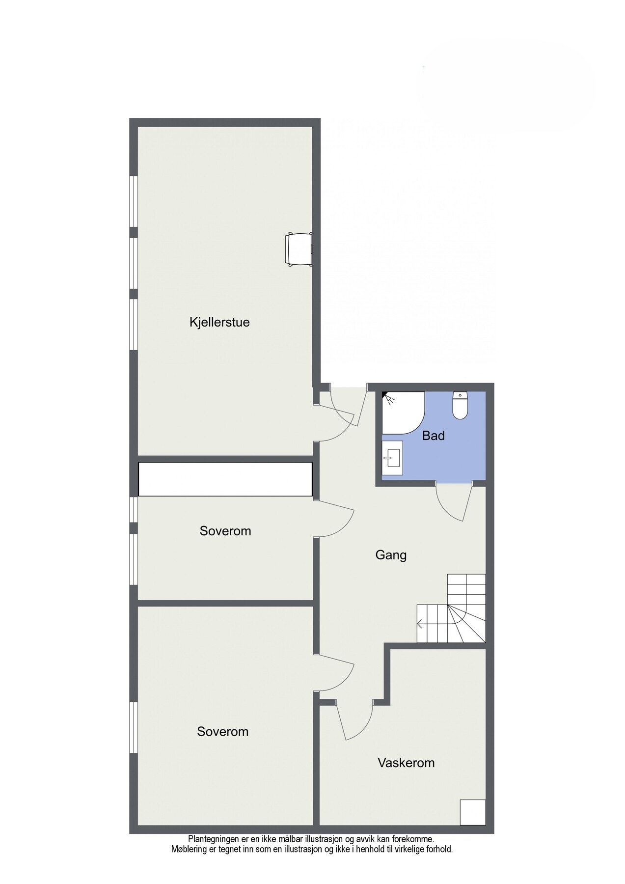 Plantegning underetasje Galleribilde