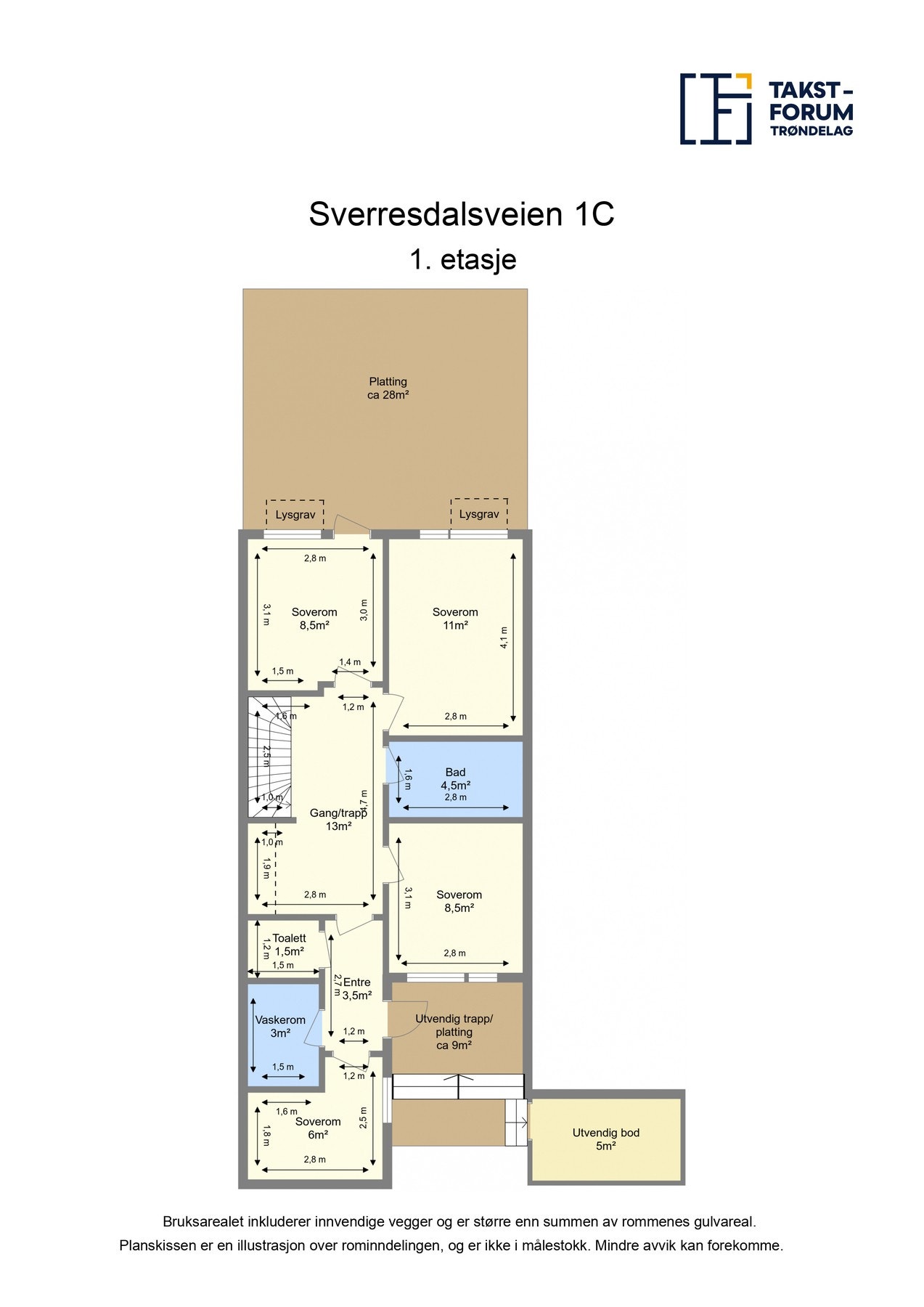 Planskisse 1. etasje. Galleribilde