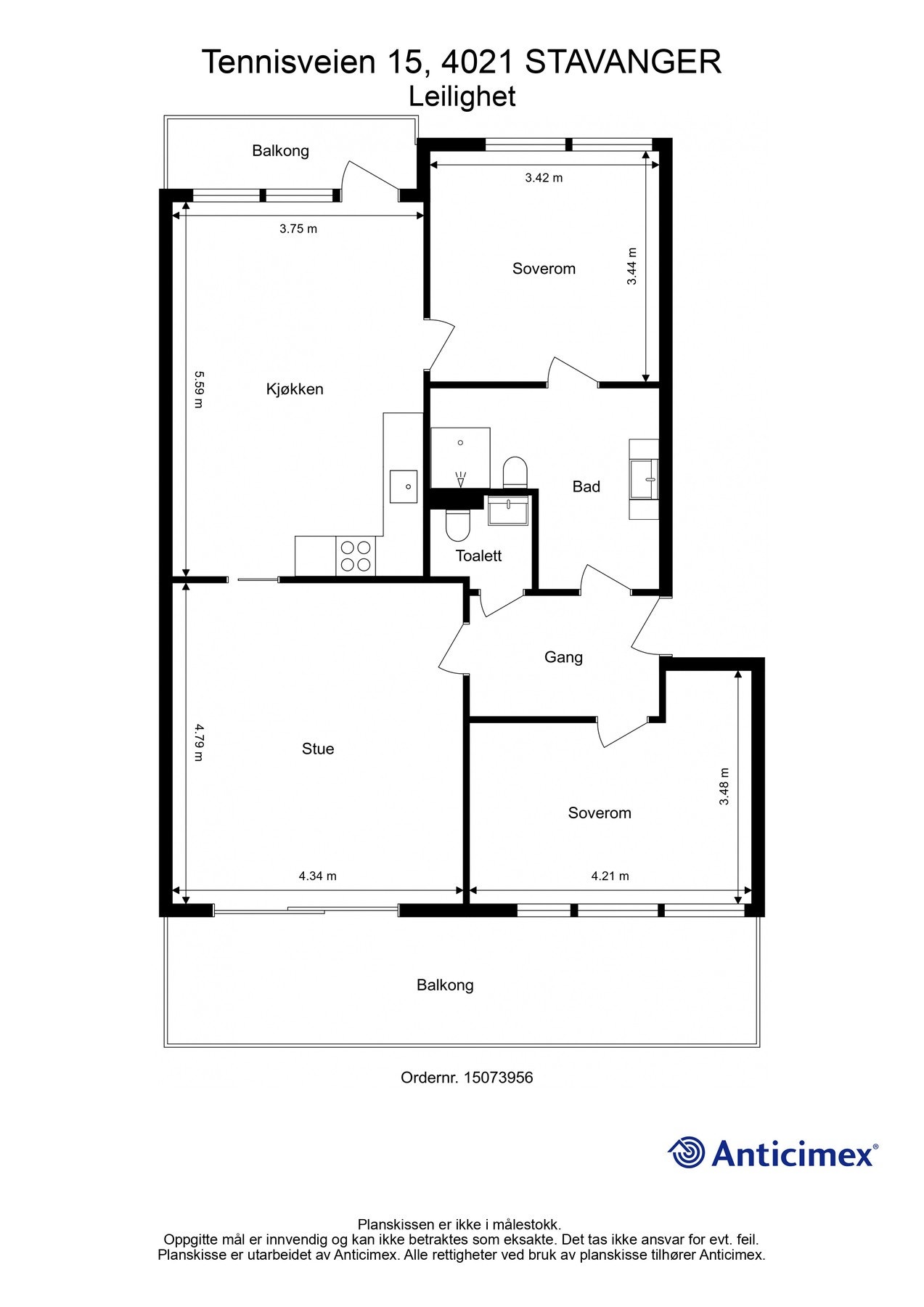 Planskisse Galleribilde