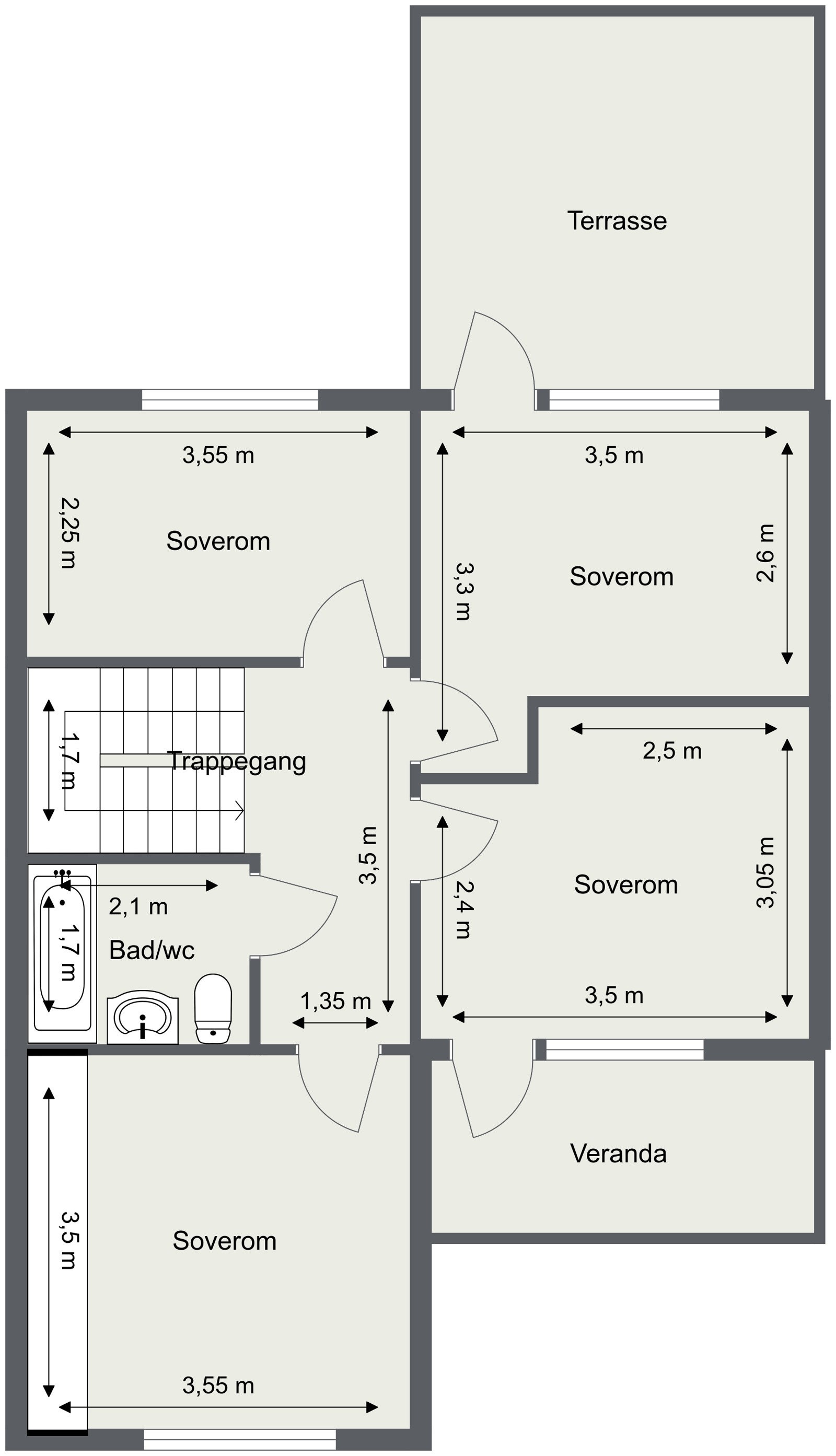 Plantegning 2. etasje. Galleribilde