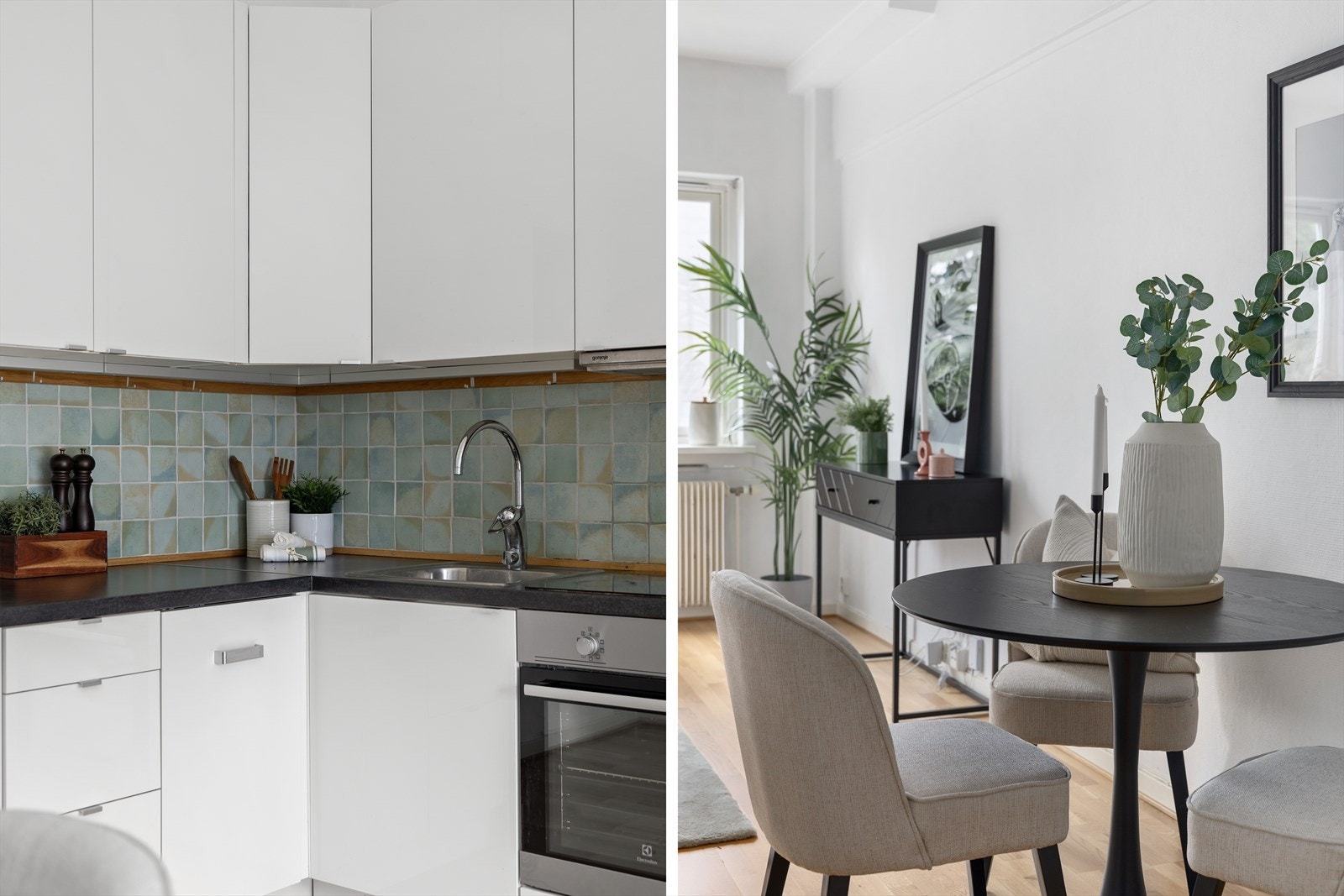 Det er integrert platetopp, stekeovn og oppvaskmaskin, samt frittstående kjøl/fryseskap. Galleribilde