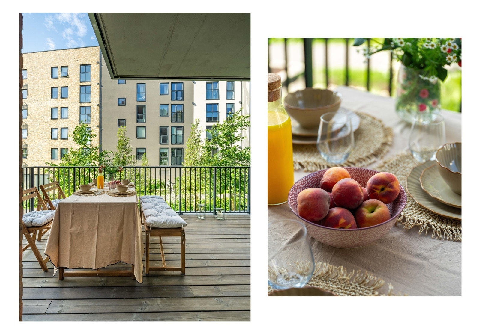 Med en svært romslig størrelse på 17 m², er det god plass til utemøbler, beplantning og grill (tillatt med elektrisk eller gass). Galleribilde