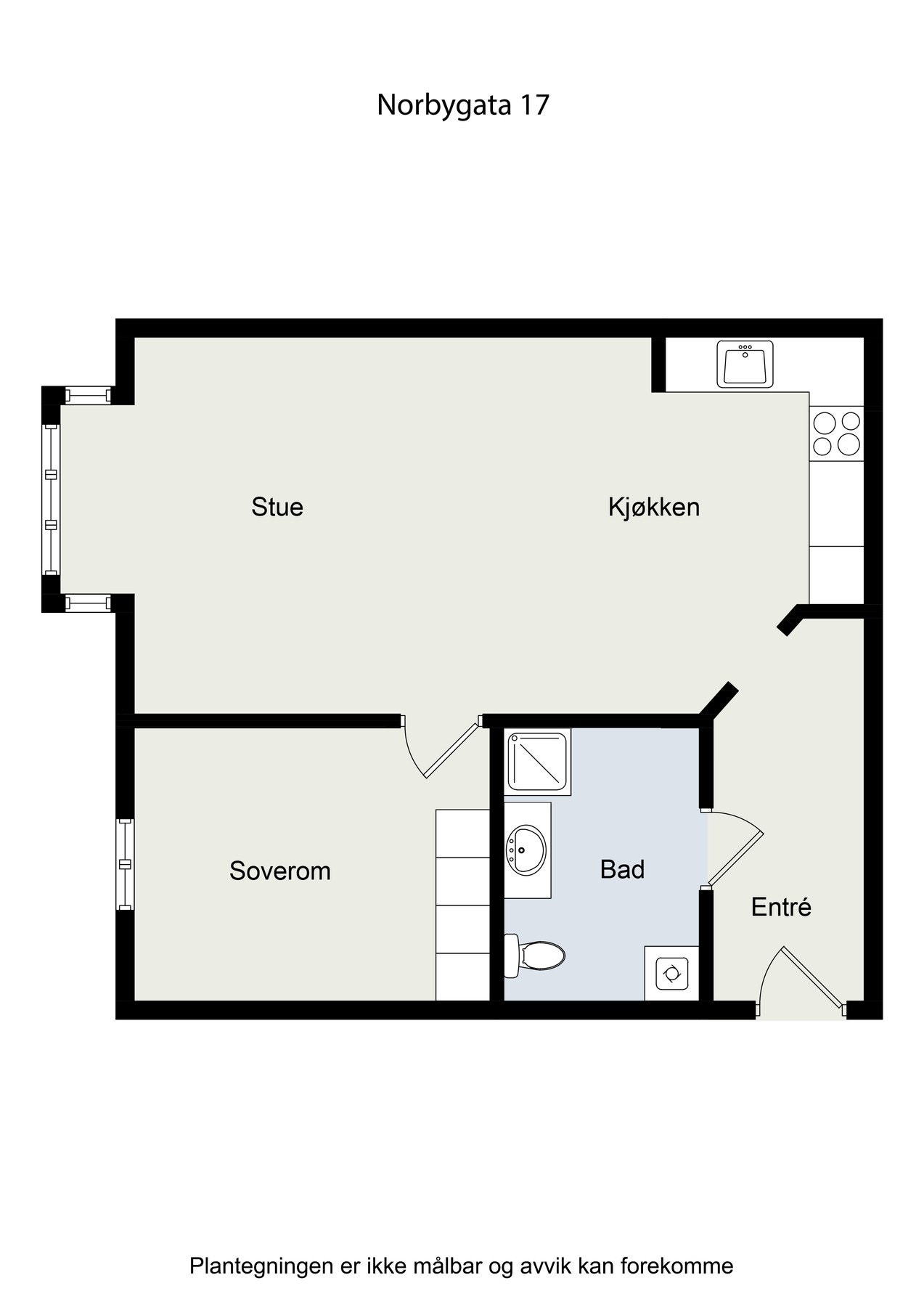 Planskisse - ikke målbar. Avvik kan forekomme. Galleribilde