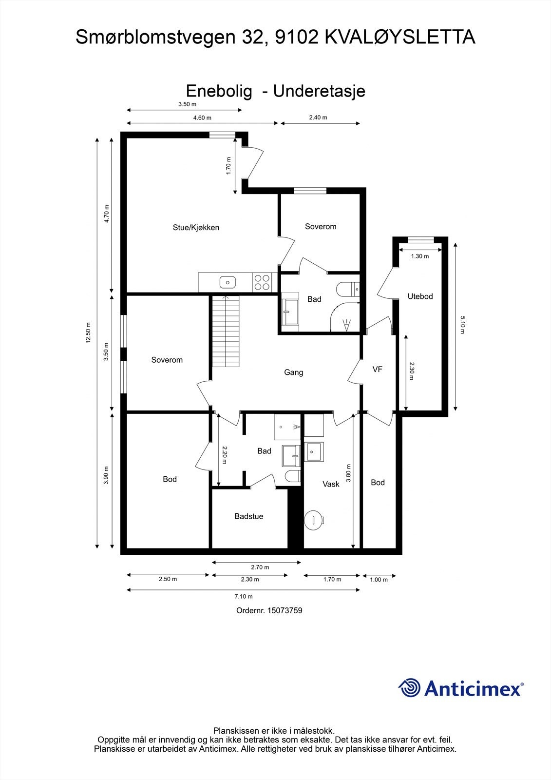 Plantegning Underetasje Galleribilde