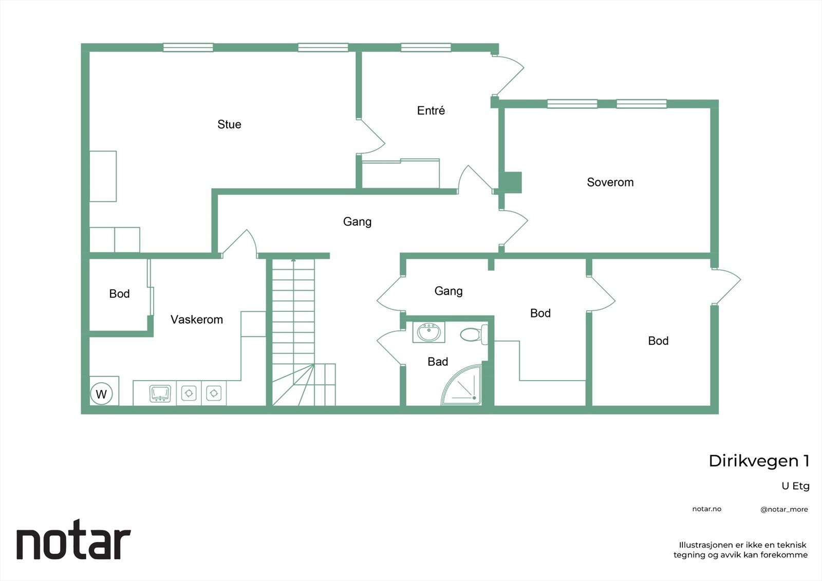 Plantegning underetasje Galleribilde