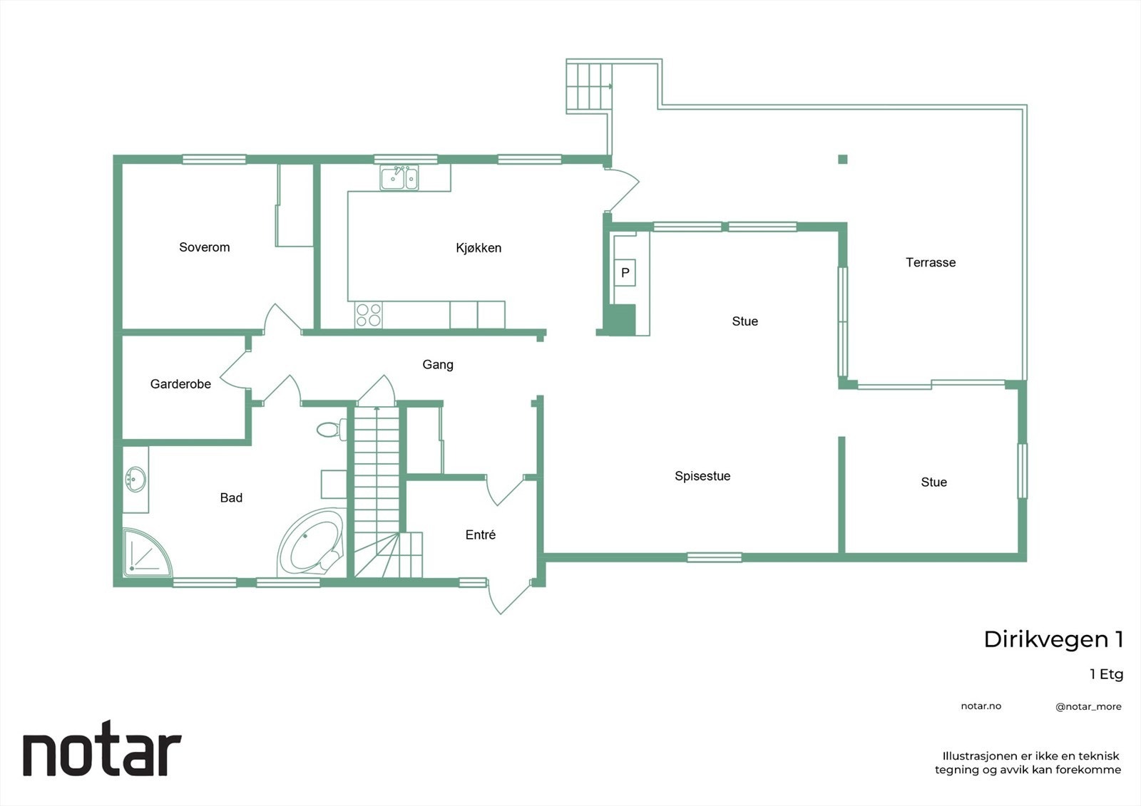 Plantegning 1.etasje Galleribilde