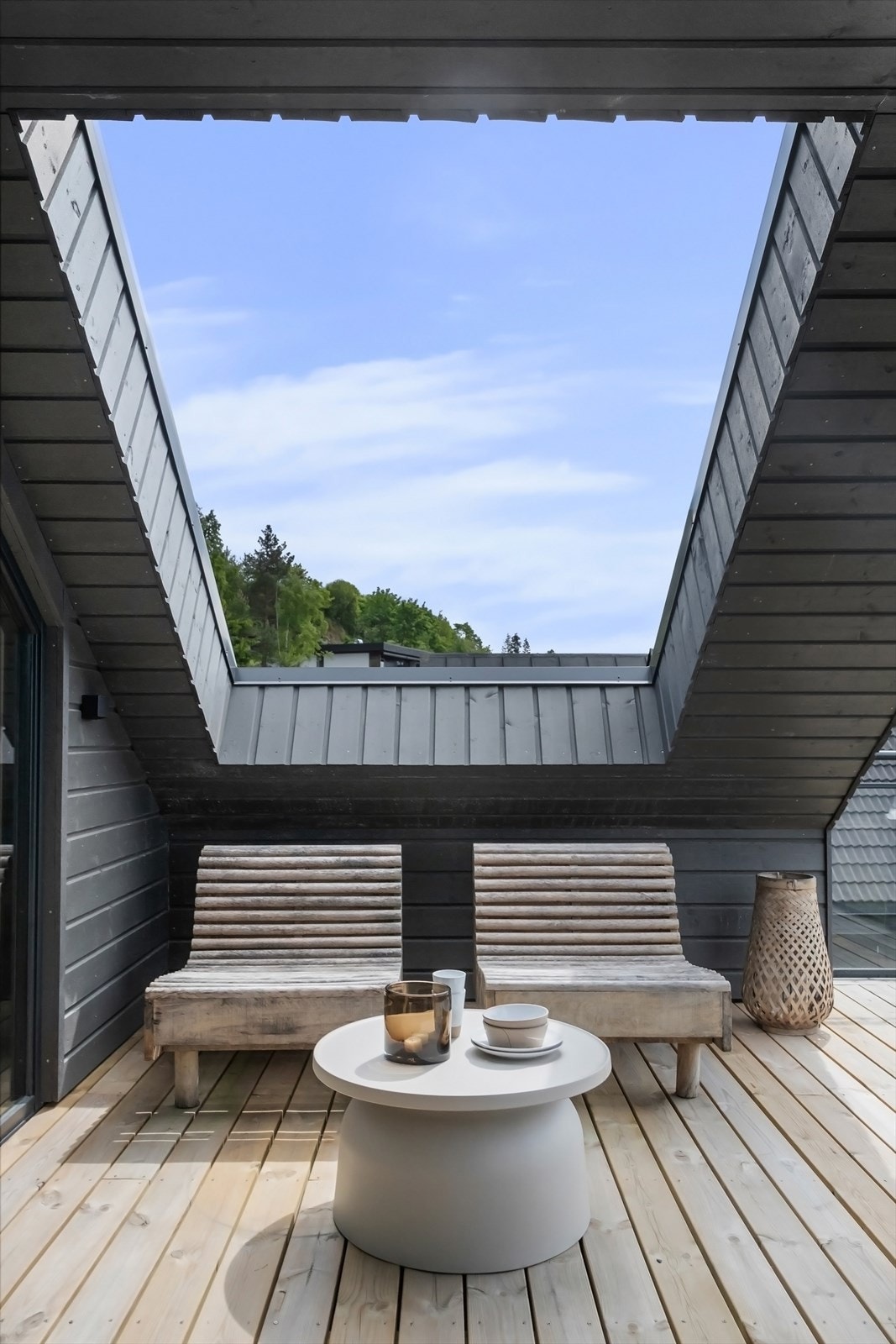 Detalj takterrasse. Galleribilde