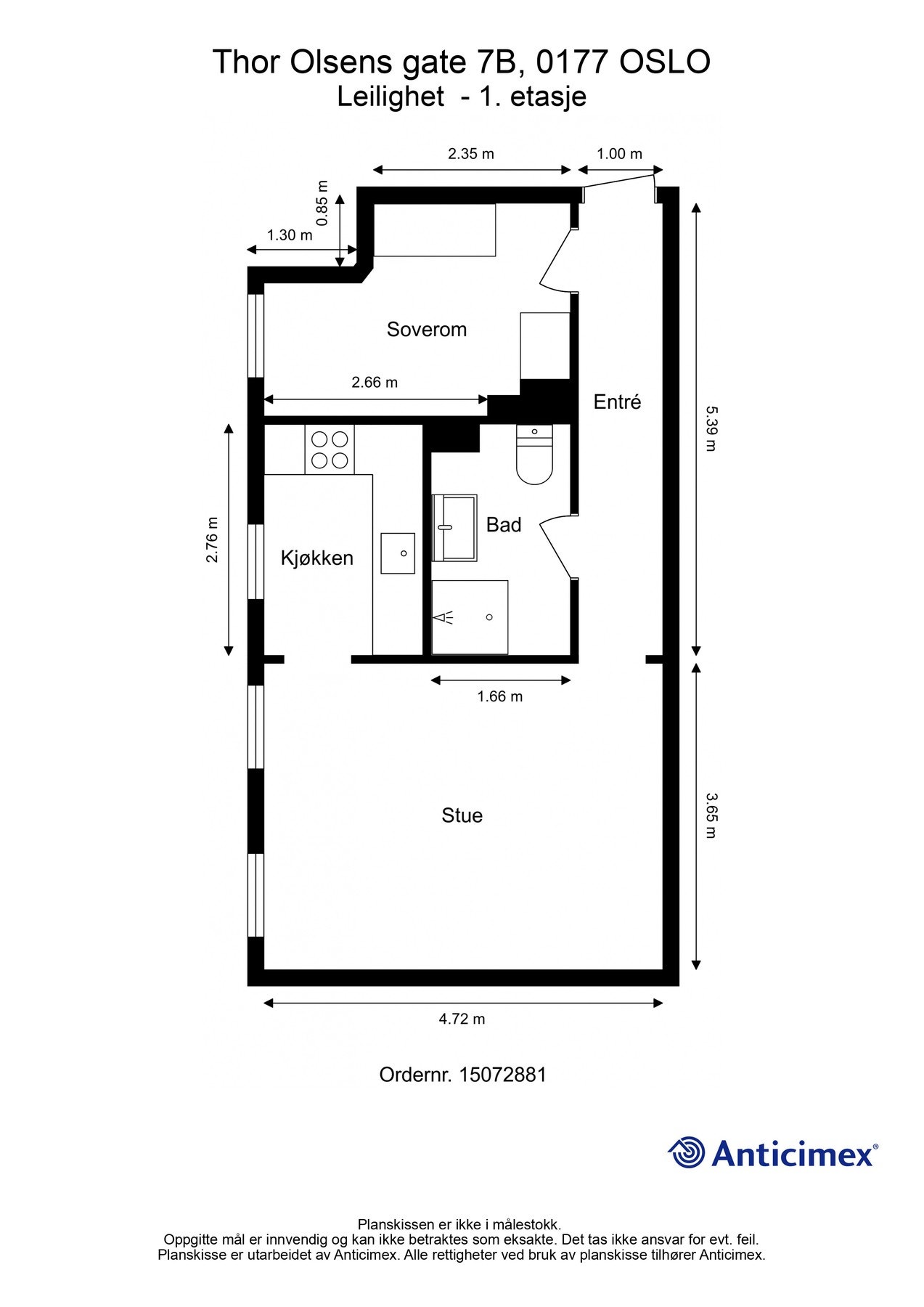Vi begynner med plantegning slik at du har god oversikt før du blar videre. Galleribilde