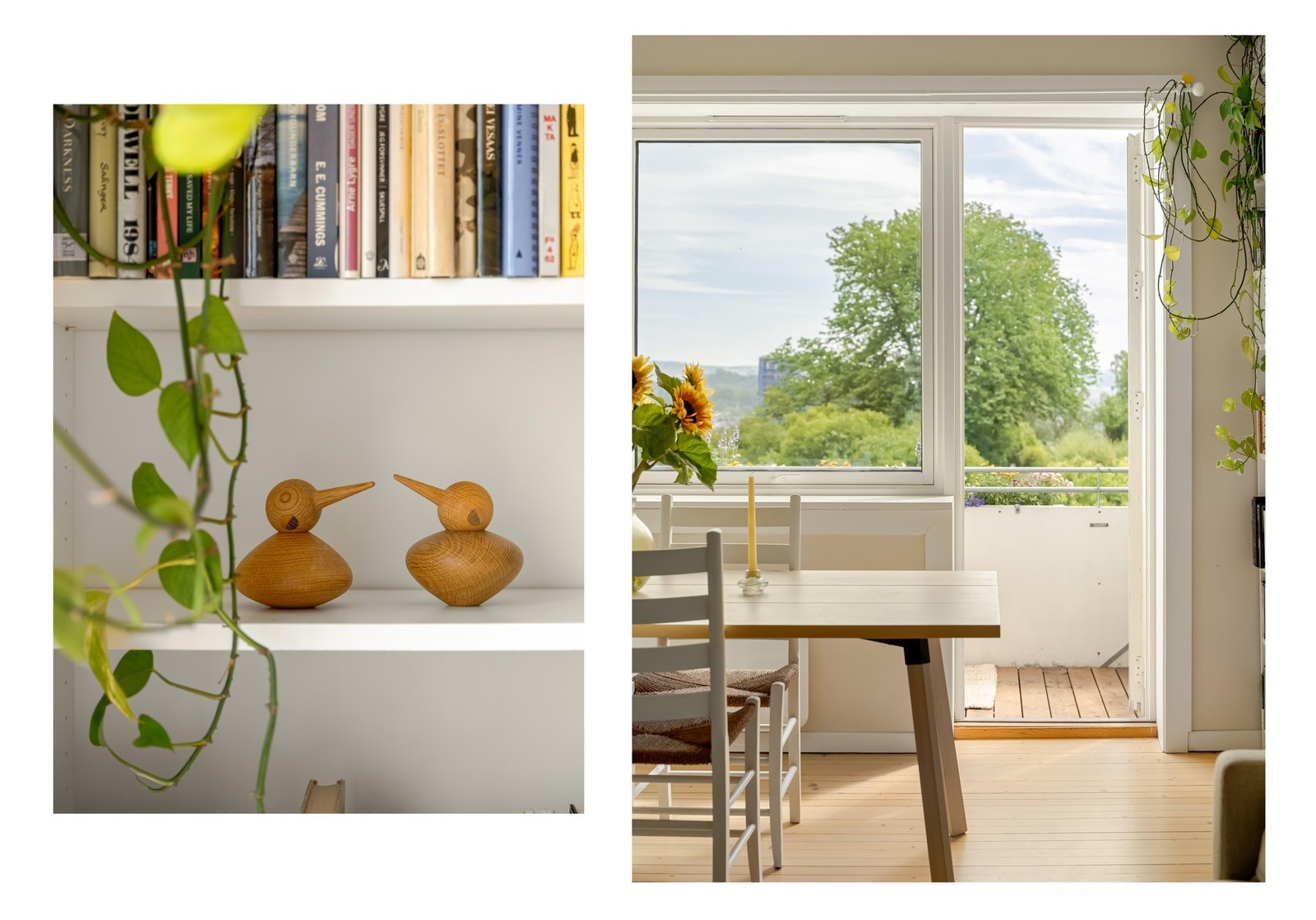 Herfra er det herlig utsyn, samt utgang til leilighetens balkong. Galleribilde