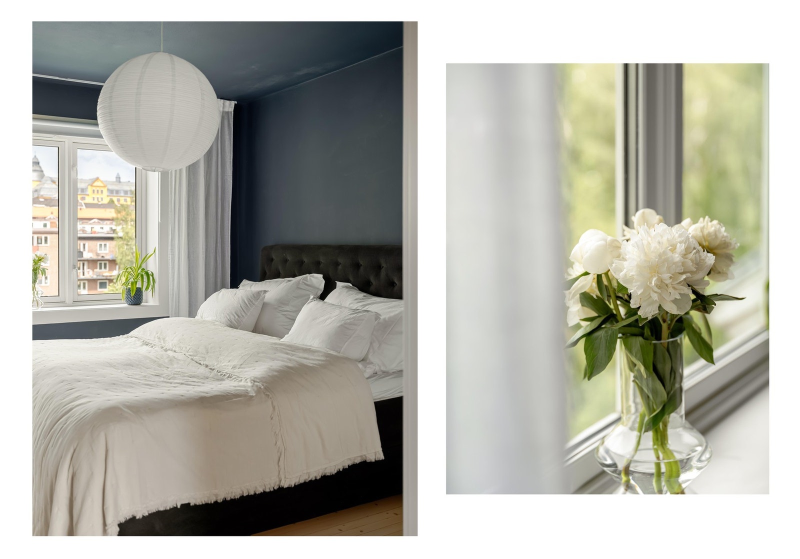 Soverommet vender mot et frodig og rolig bakgårdsrom. Galleribilde