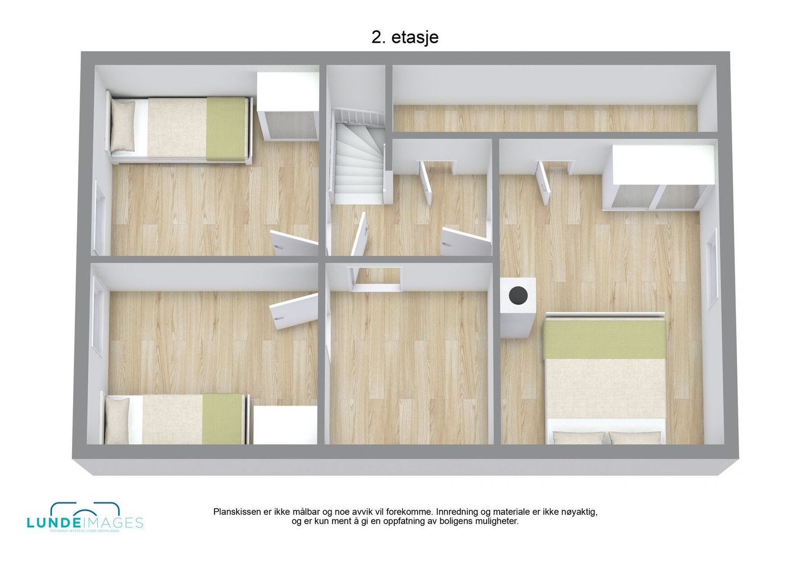 Planskisse 2. etasje 3D - Ikke målbar Galleribilde