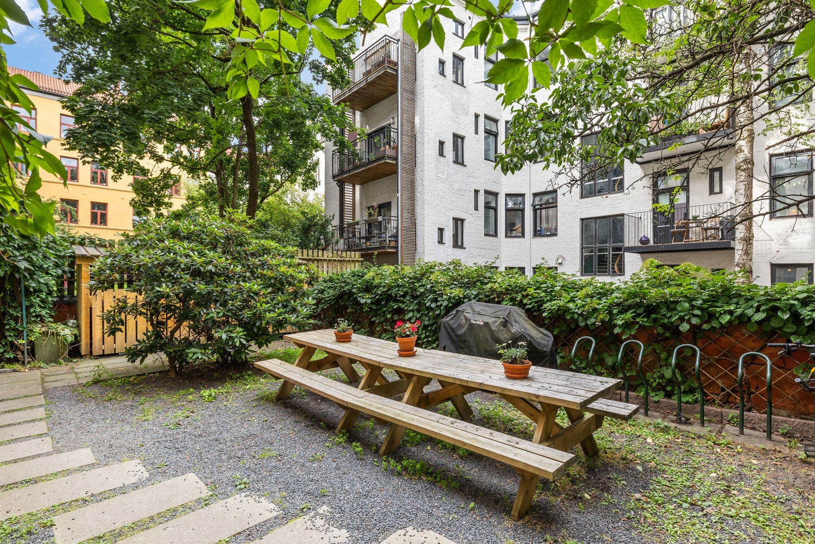 Koselig felles bakgård. Galleribilde