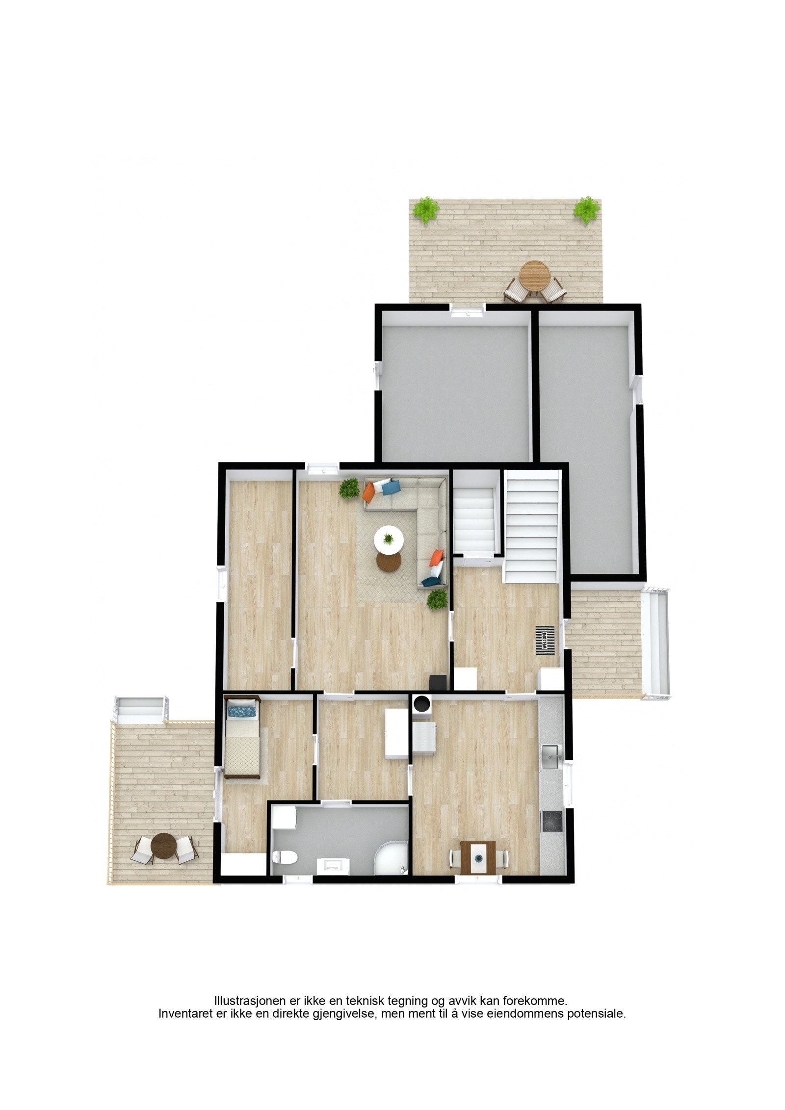 Plantegning 1.etg Galleribilde