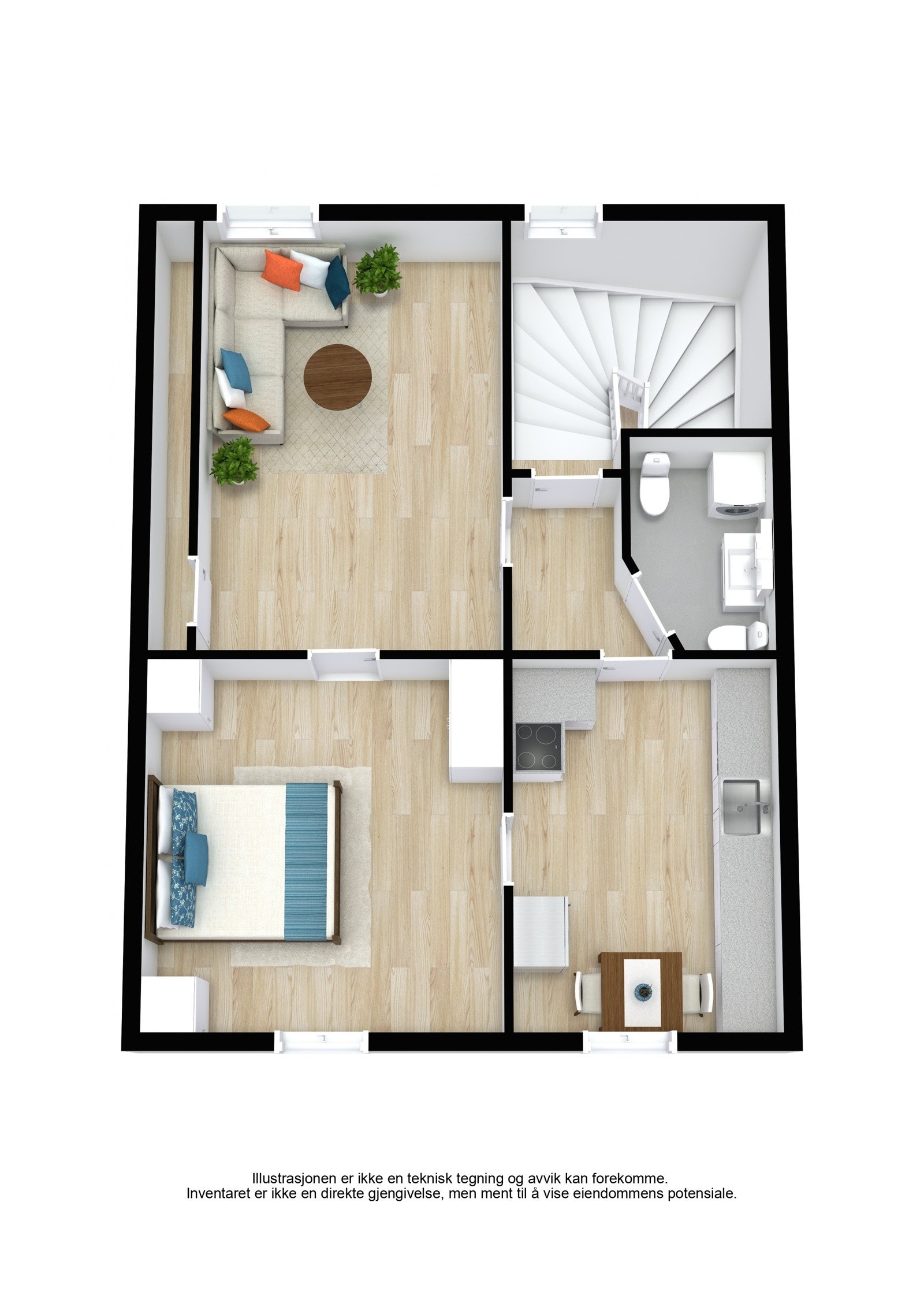 Plantegning Loft/ 2. etg Galleribilde