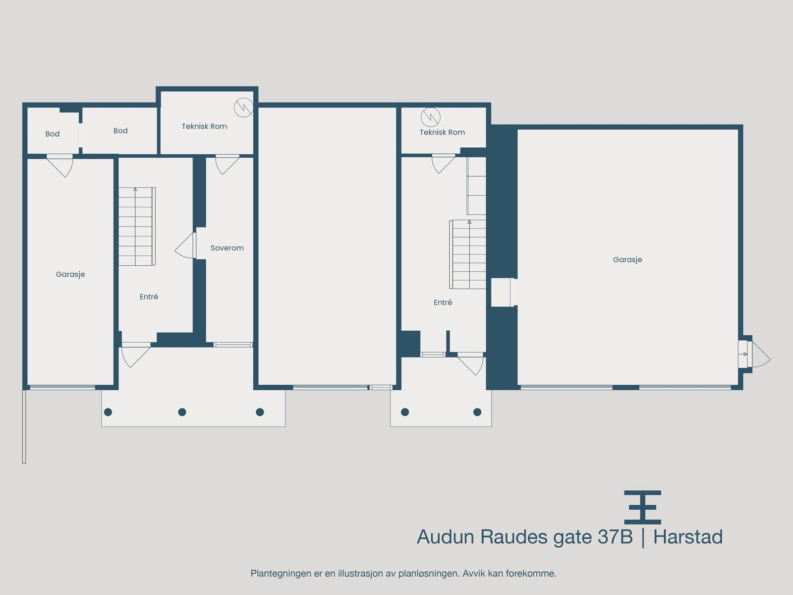 Plantegning underetasje Galleribilde