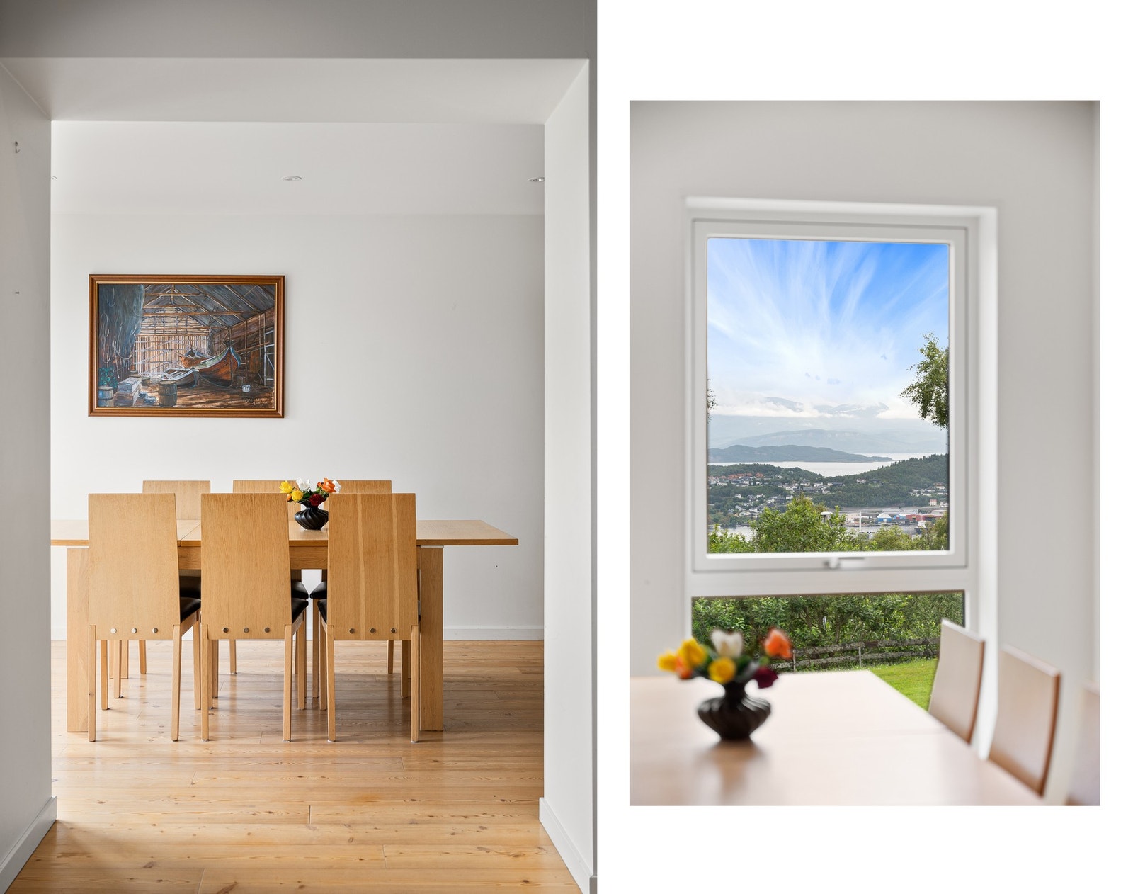 Utsiktsbilde fra spisestuen Galleribilde