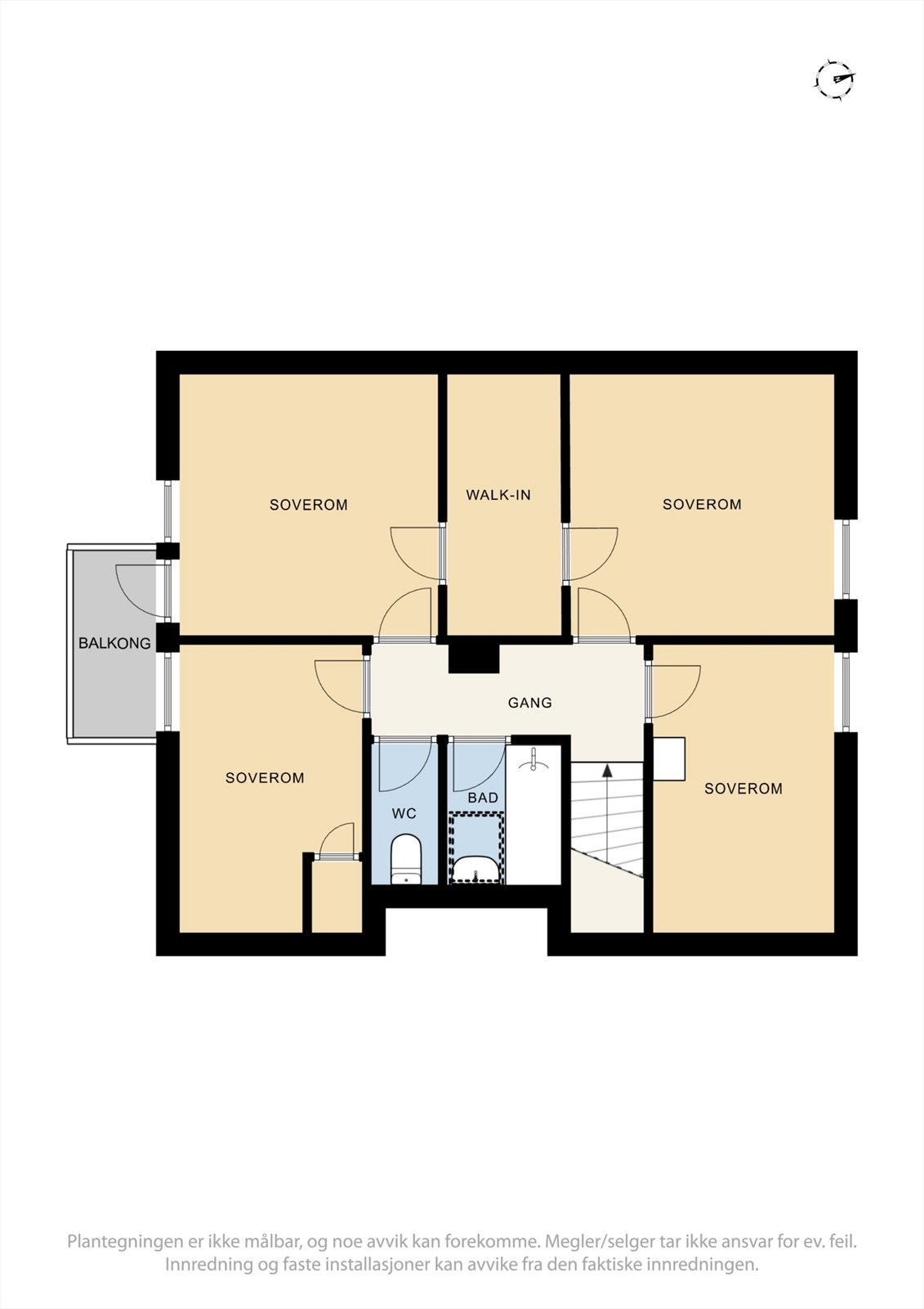 Plantegning loftetasje. Galleribilde