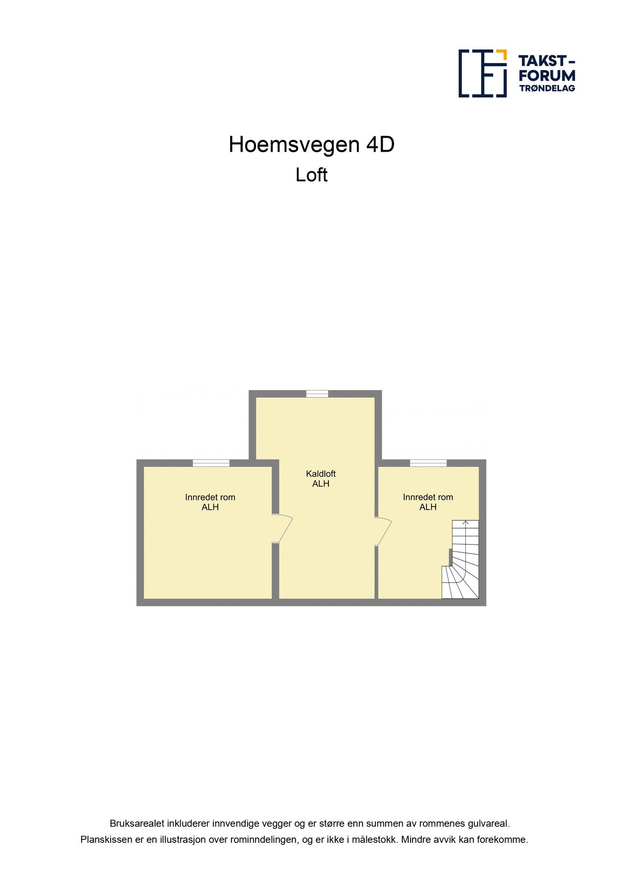 Plantegning loft. Galleribilde