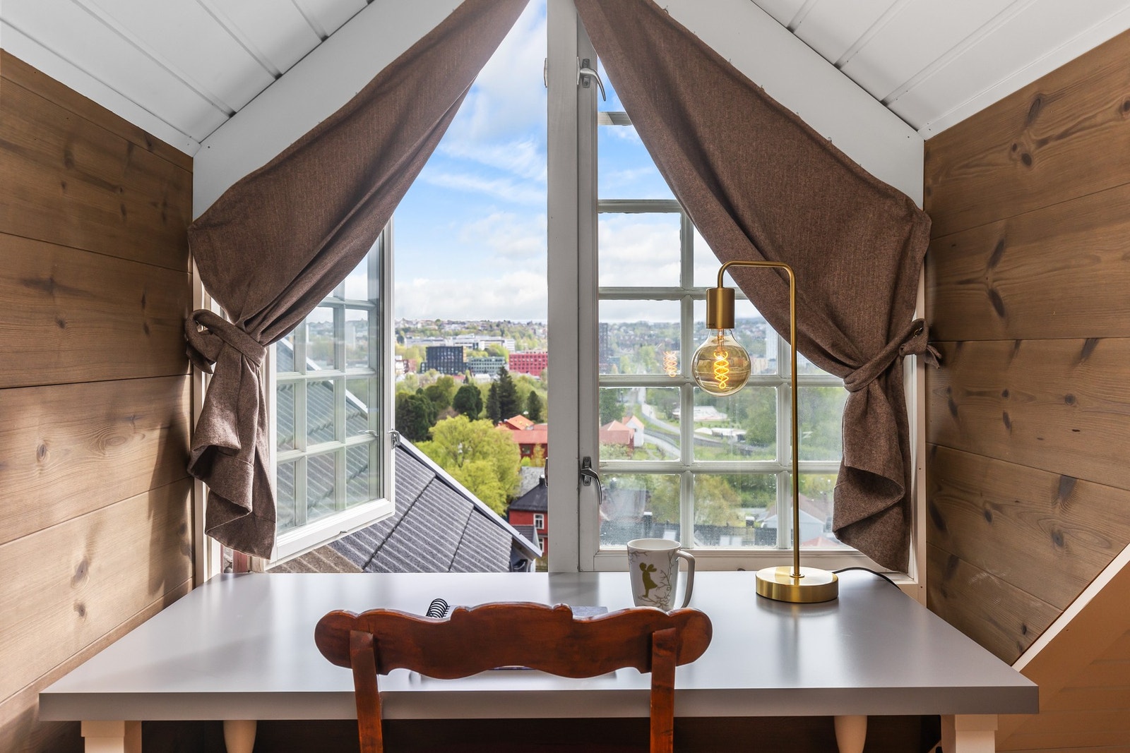 Her også med det flotte skue utover Trondheim. Galleribilde