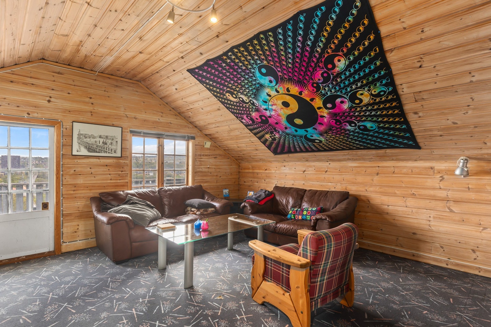 Fra den ene stua er det også utgang til terrasse. Galleribilde